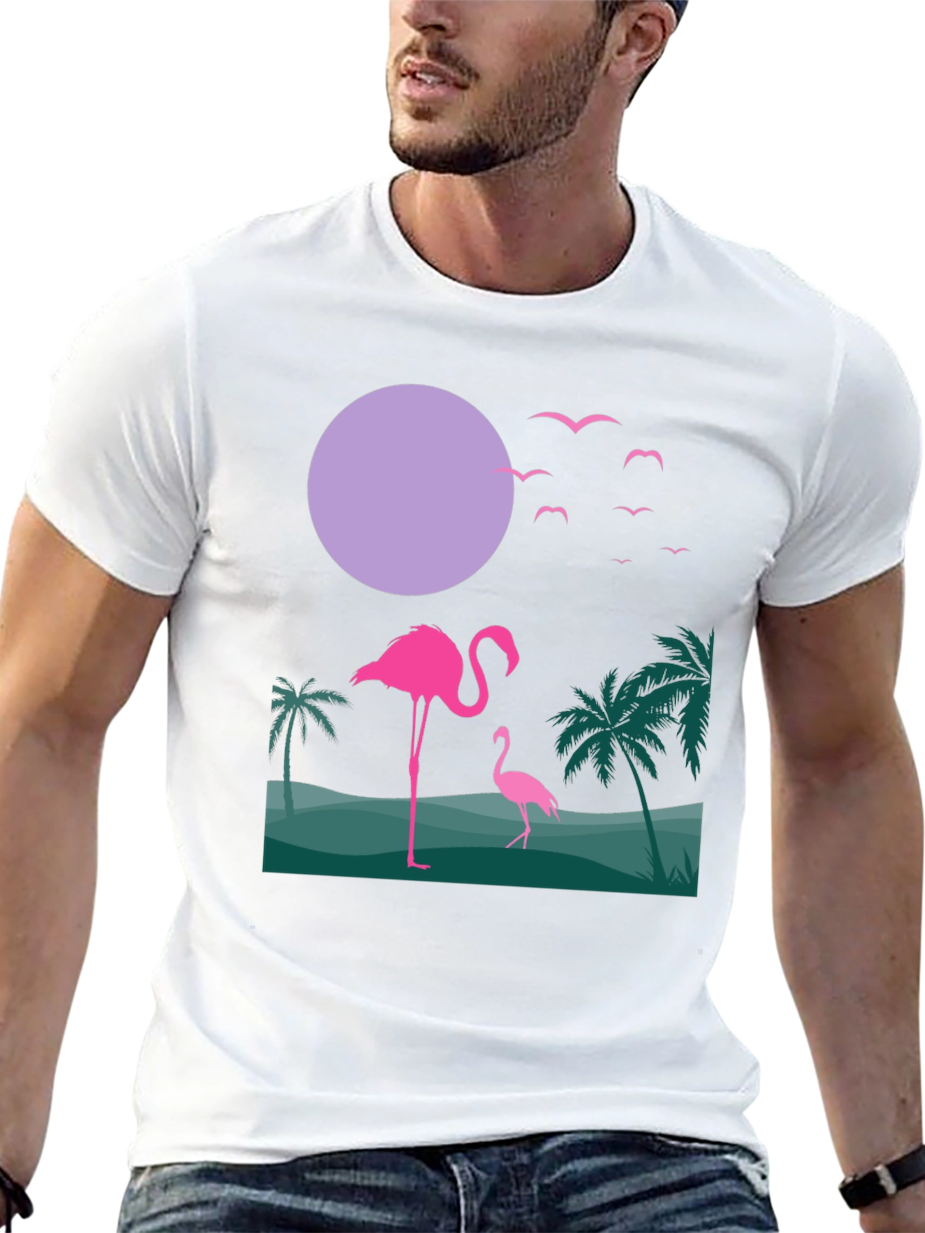 Tropical Flamingo Graphic Tee