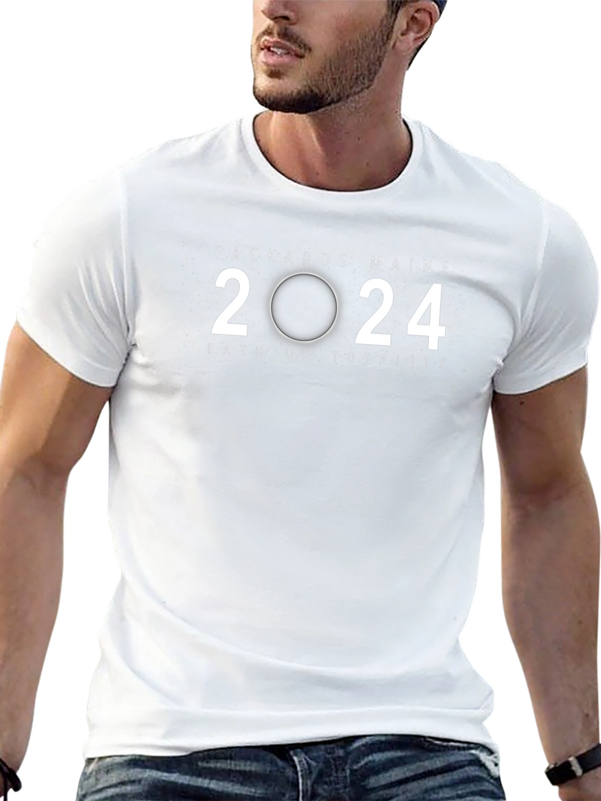 Packards Maine 2024 Path of Totality Black T-Shirt
