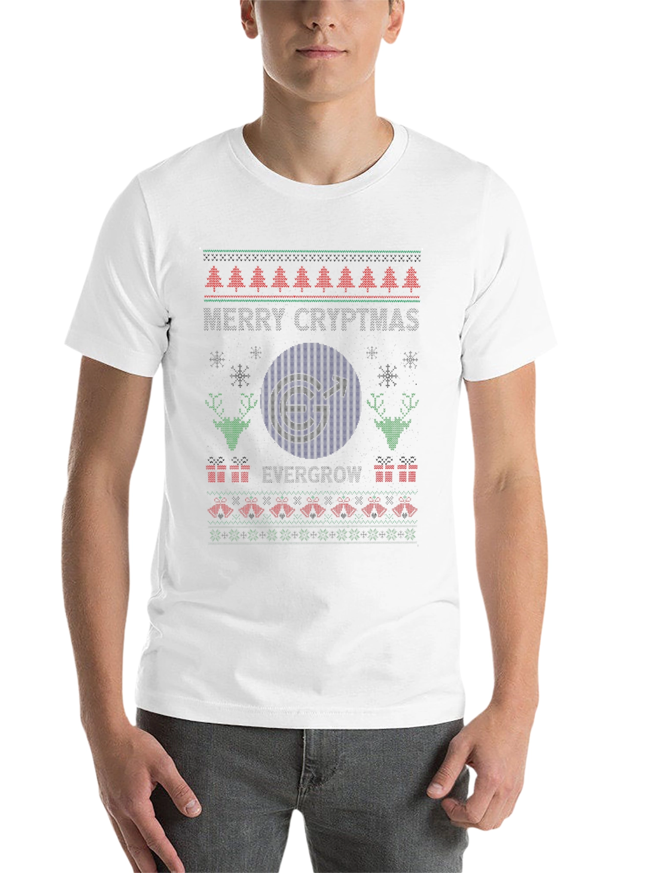 Novelty Ugly Christmas Sweater Gay Pride T-Shirt
