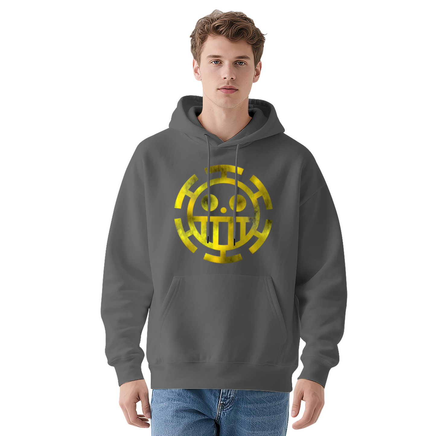 One Piece Heart Pirates Logo Cozy Hoodie, Unisex Anime Streetwear