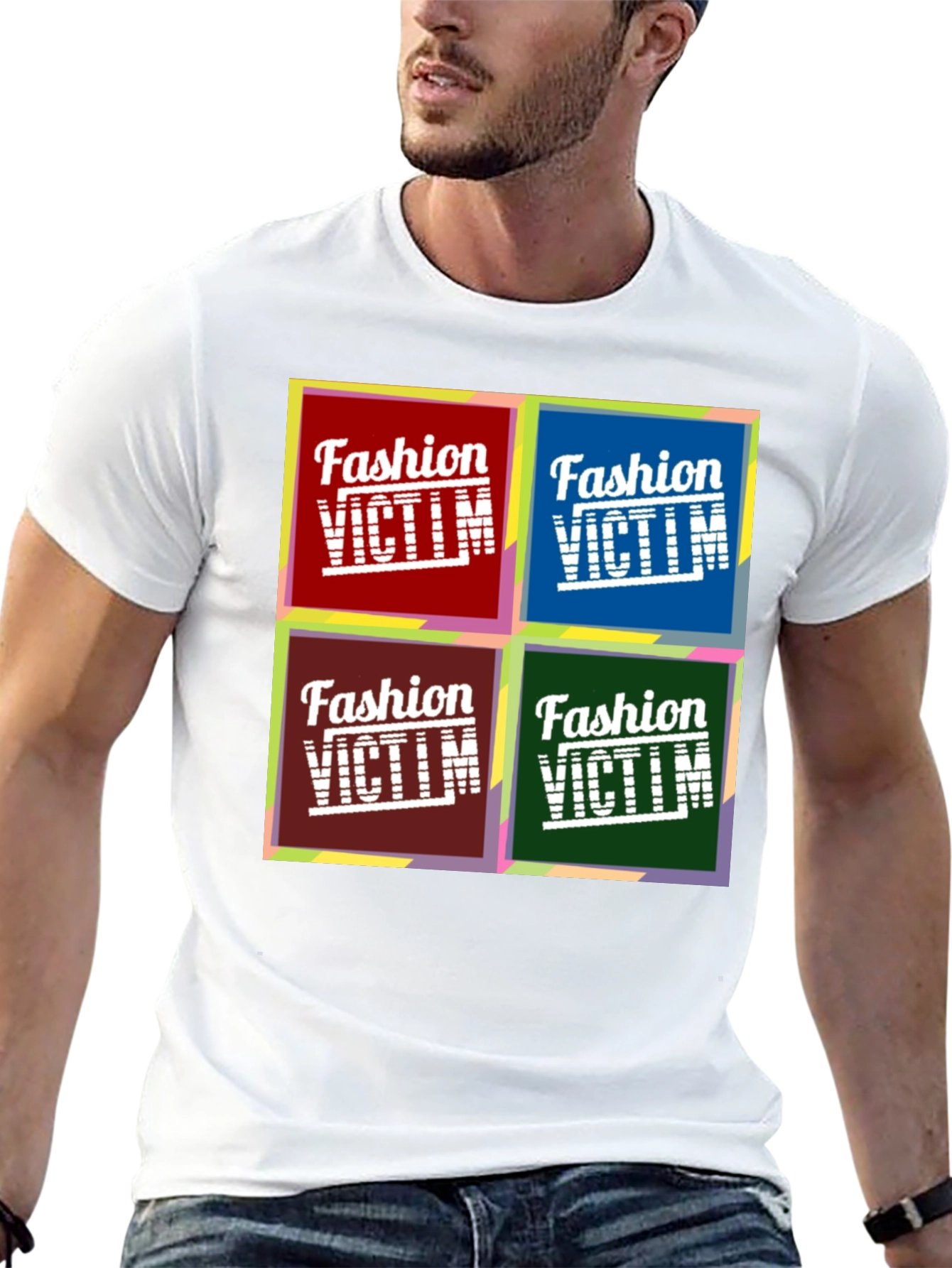 Fashion Victim Graphic Tee - Pop Art Design