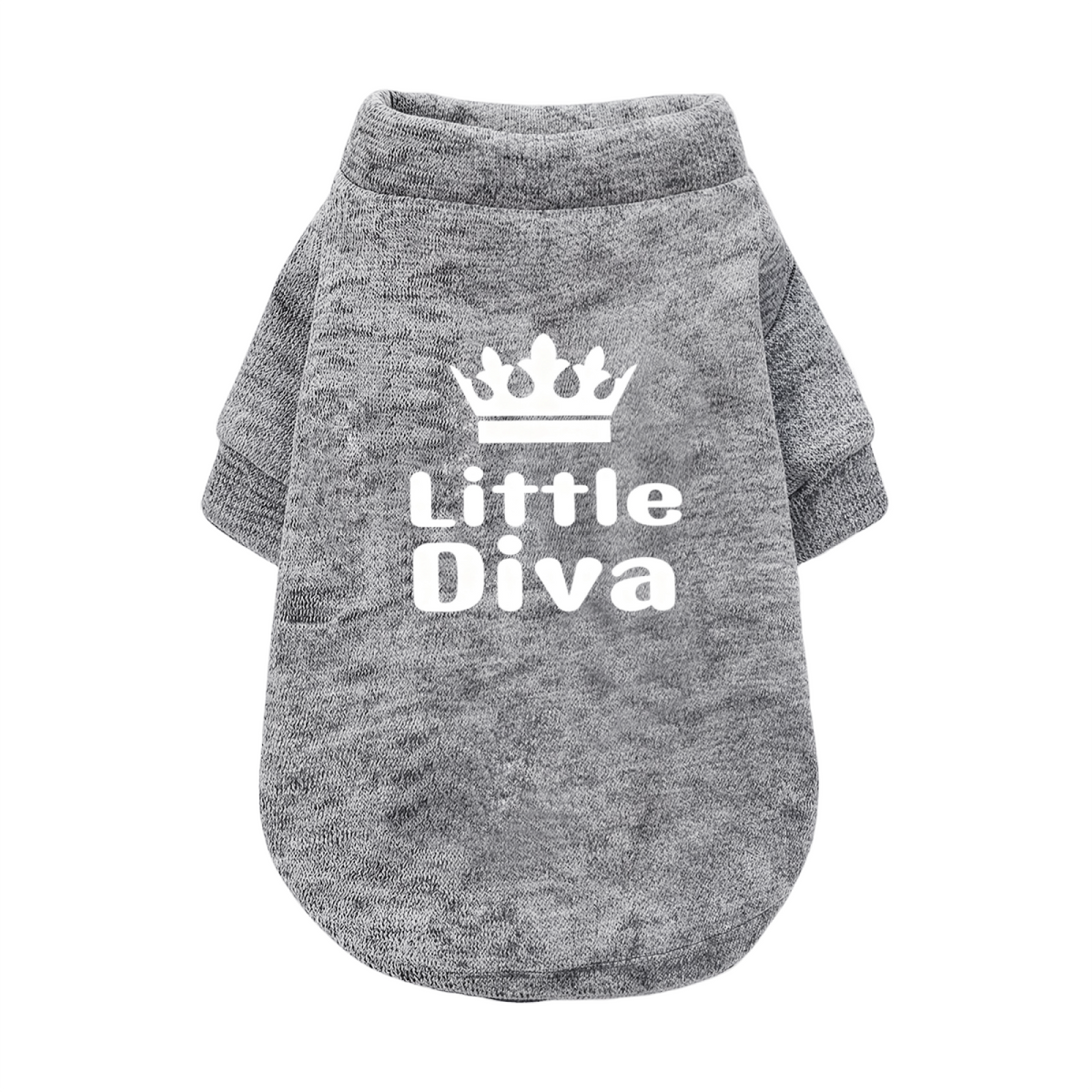 Little Diva Crown Girly Black Pet Princess Style Sweater
