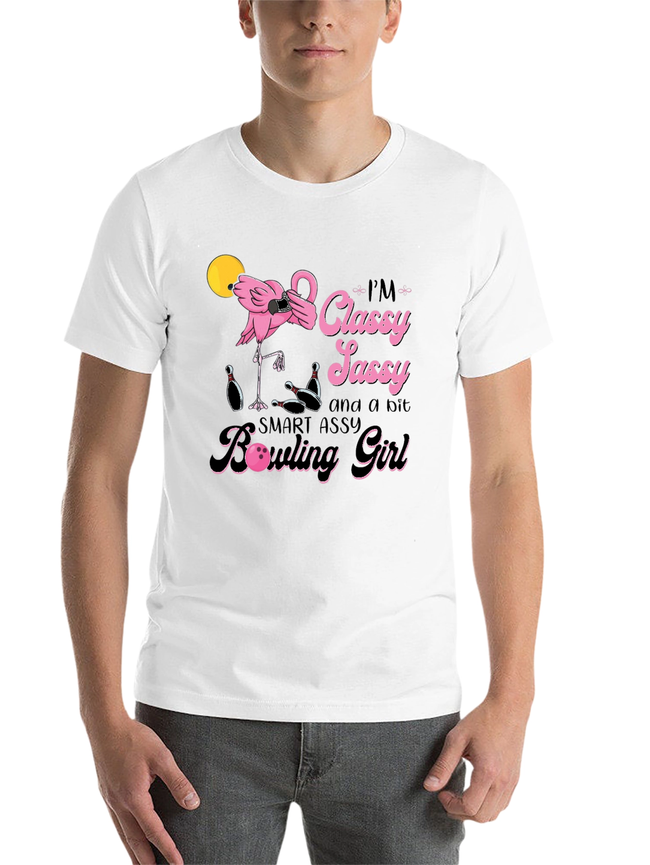 Classy Sassy Bowling Girl Graphic T-Shirt
