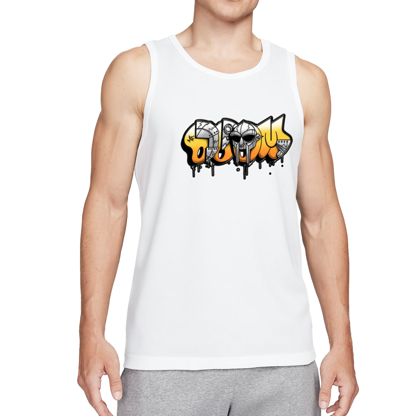 Spartan Helmet Graffiti Drip Hip Hop Street Art Tank Top