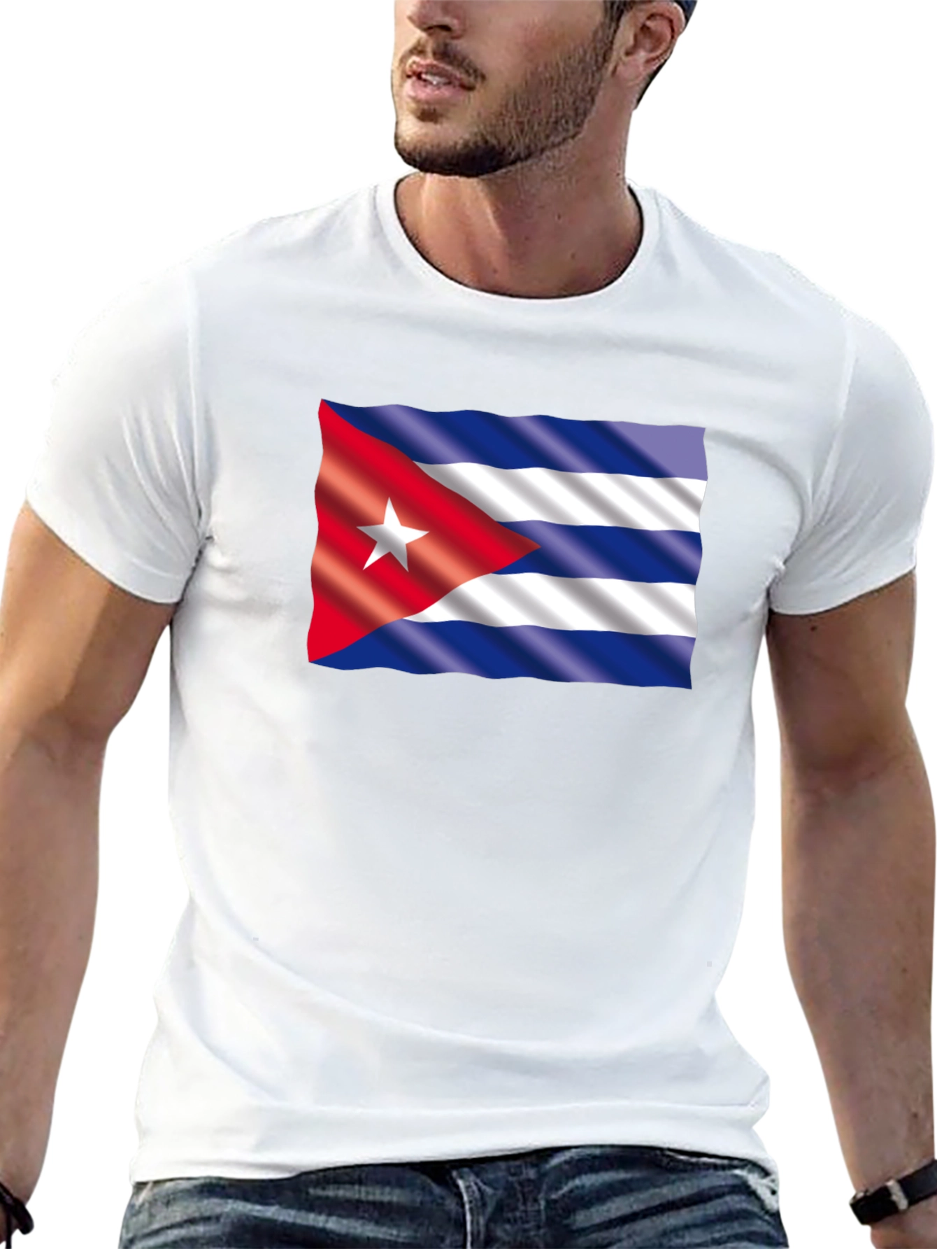 Cuba Flag Graphic T-Shirt - Black