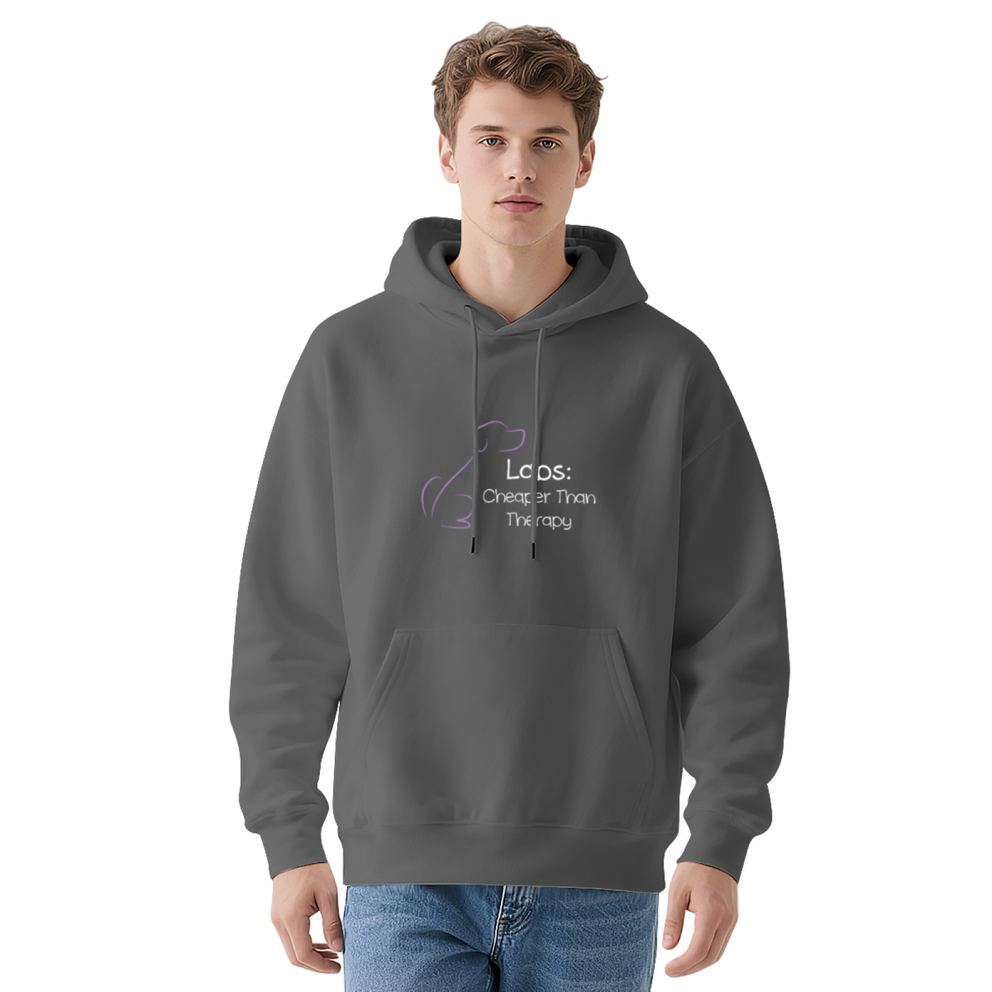 Dogs Cheaper Than Therapy Cute Soft Black Hoodie, Pet Lover Comfort Top