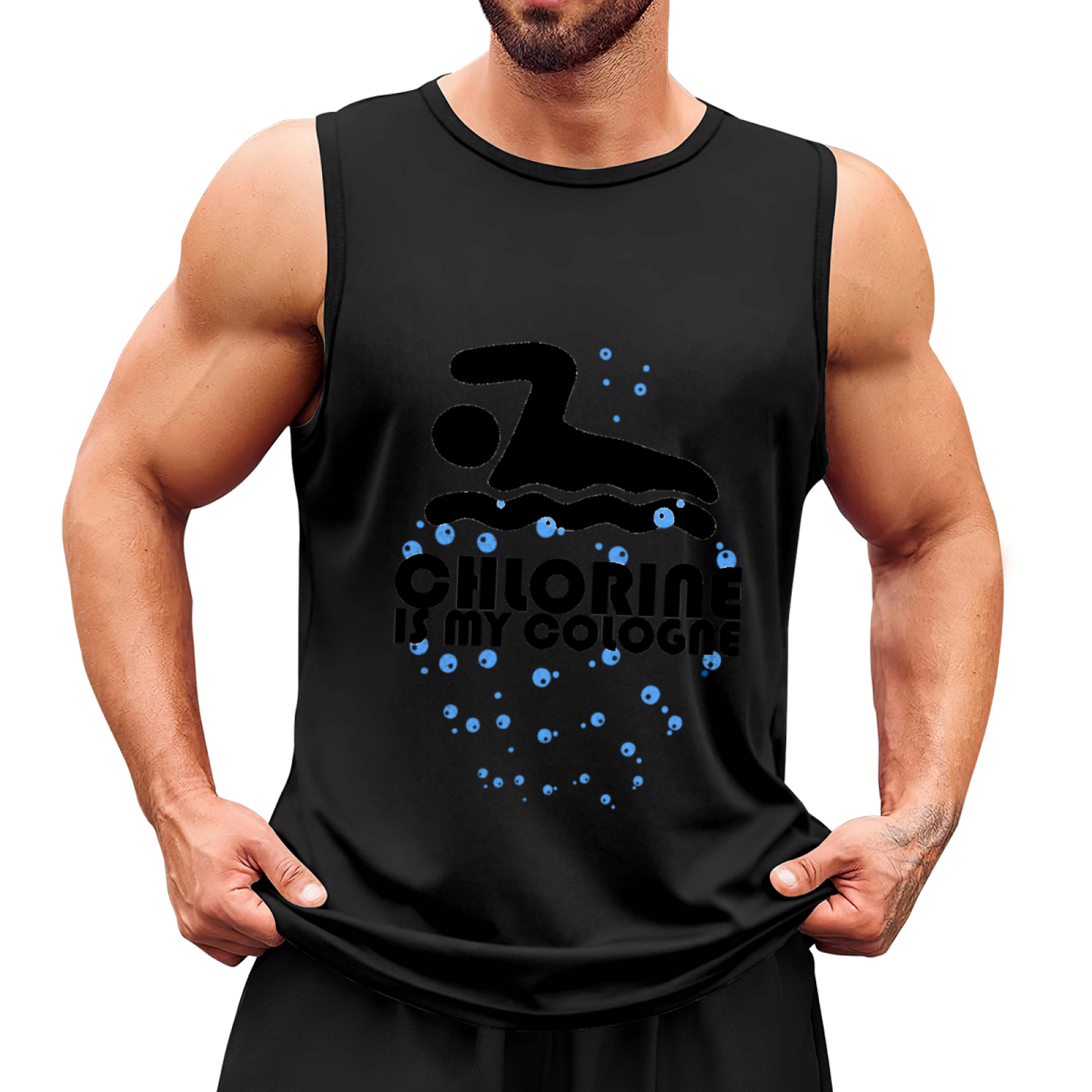 Chlorine Is My Cologne Swimmer Funny Sports Sleeveless Top