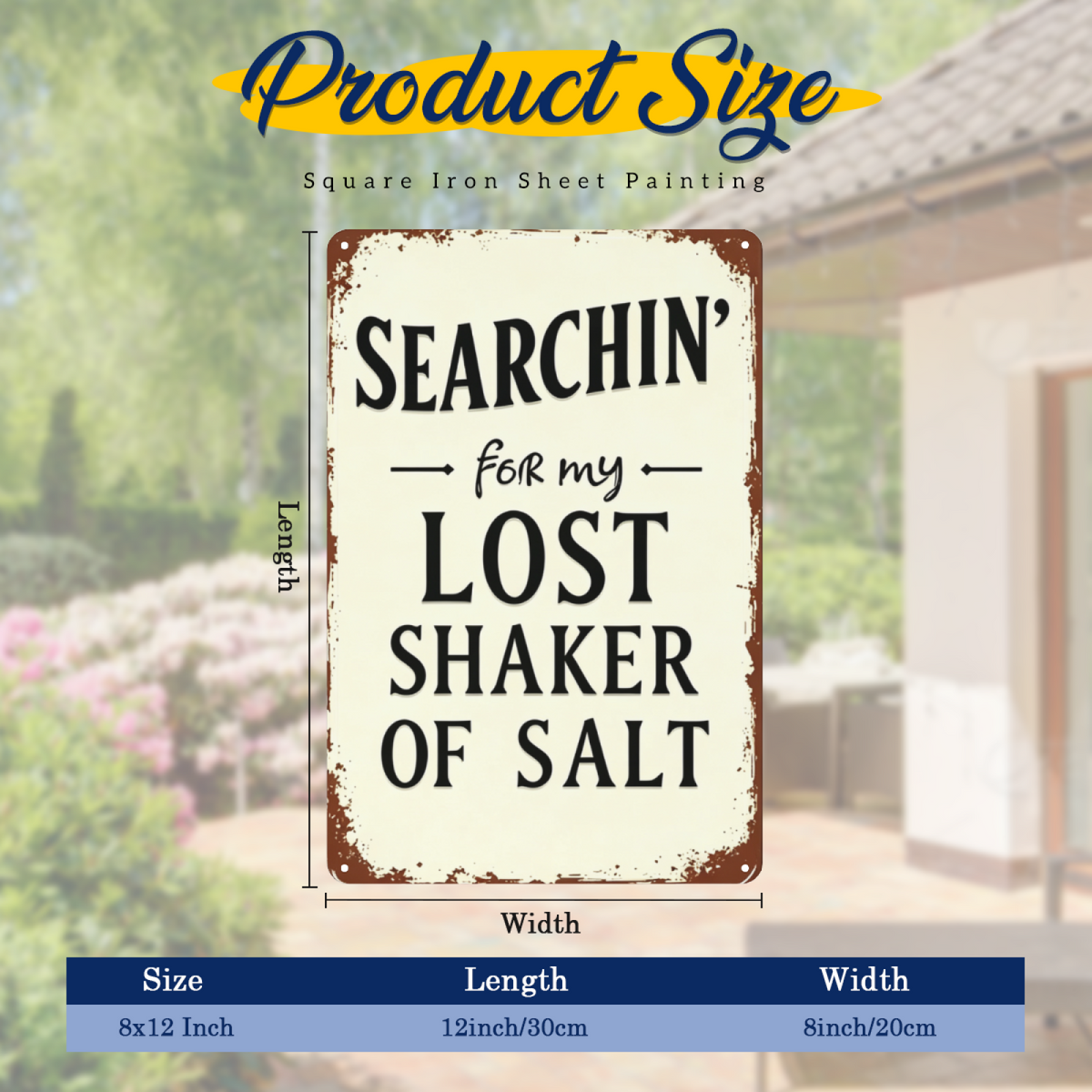 Searchin¡¯ For My Lost Shaker Of Salt Retro Kitchen Tin Sign