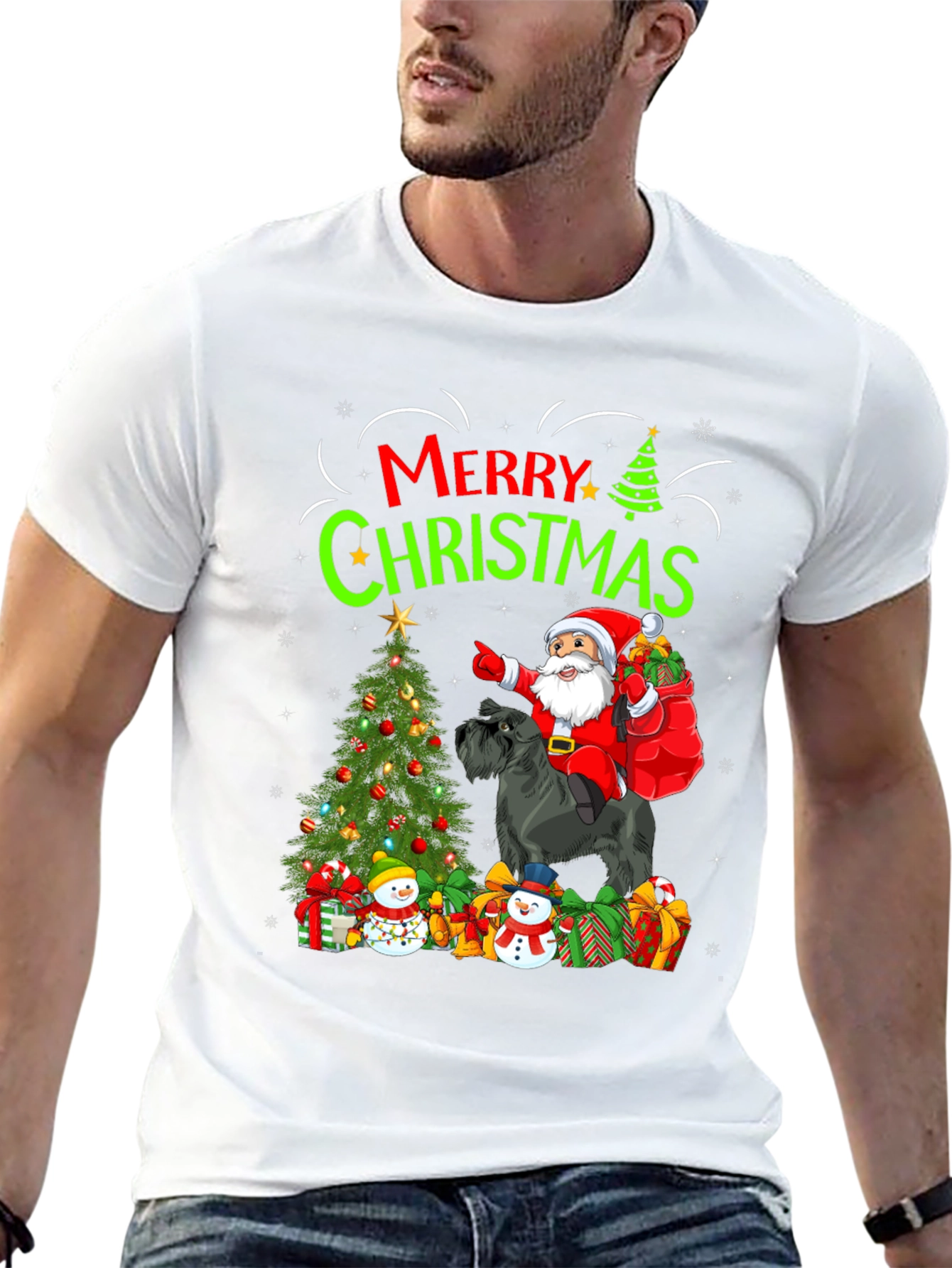 Merry Christmas Dog Santa T-Shirt