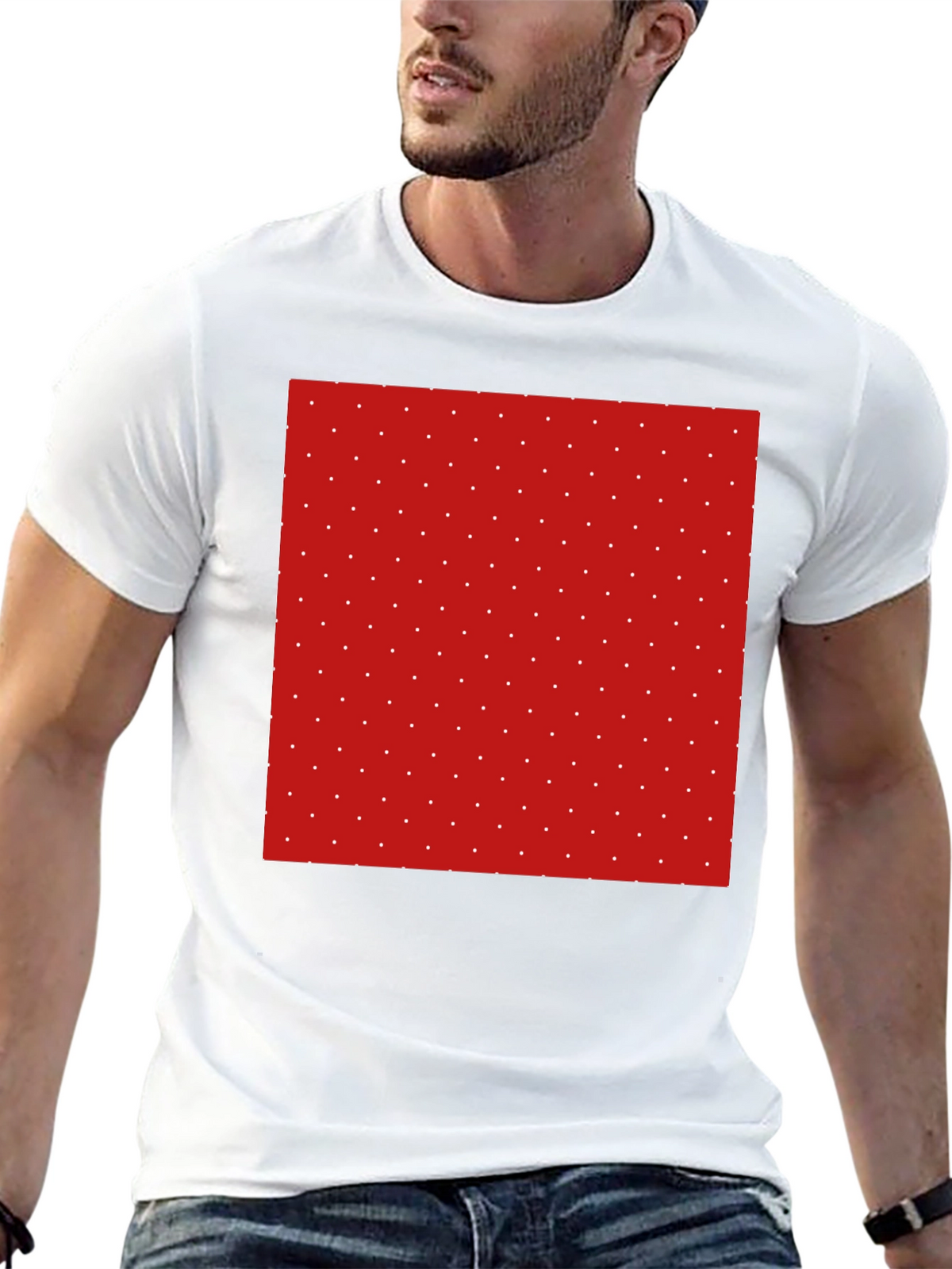 Modern Polka Dot Tee - Stylish Patterned T-Shirt