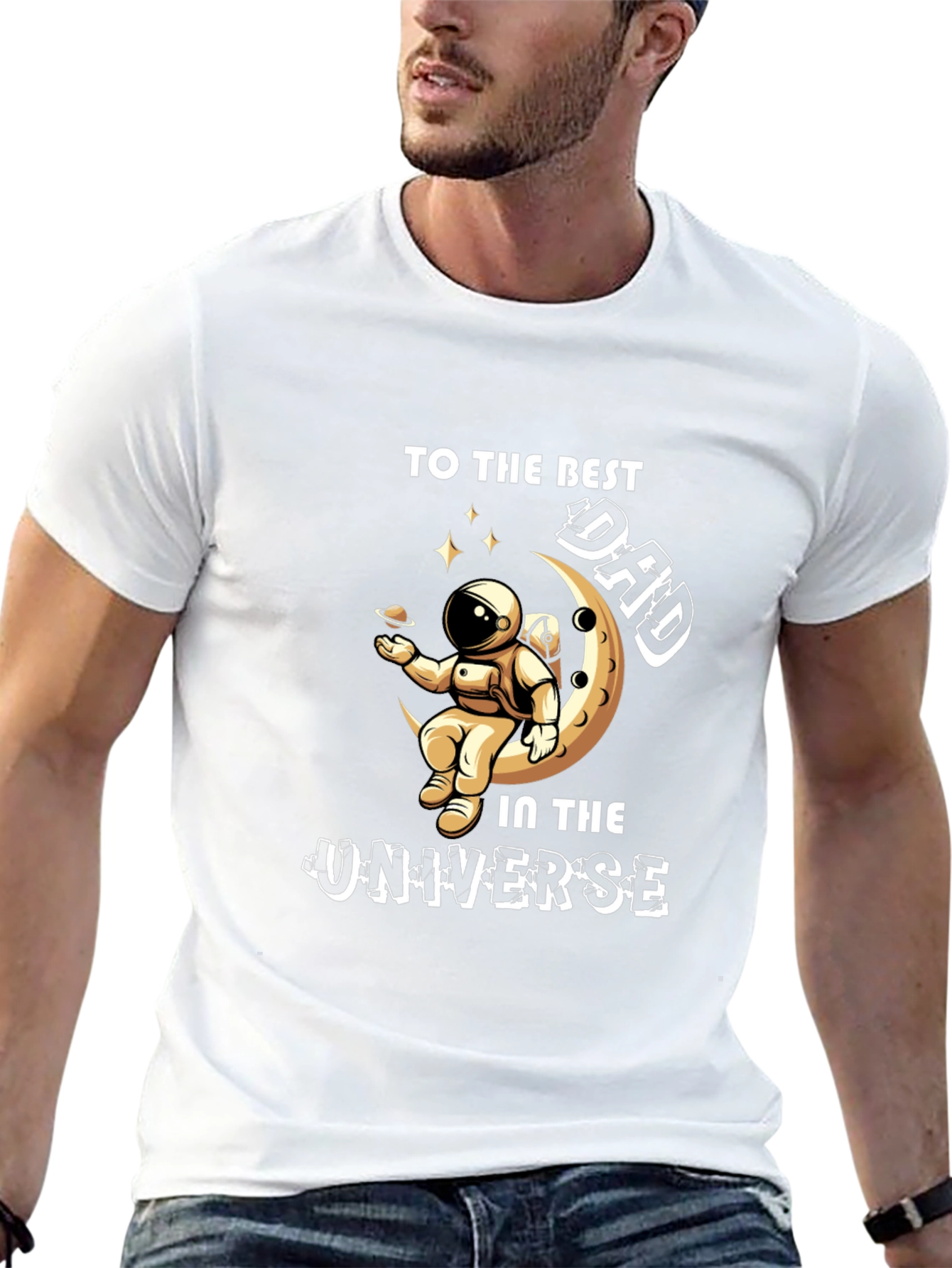 Best Dad in the Universe Graphic T-Shirt