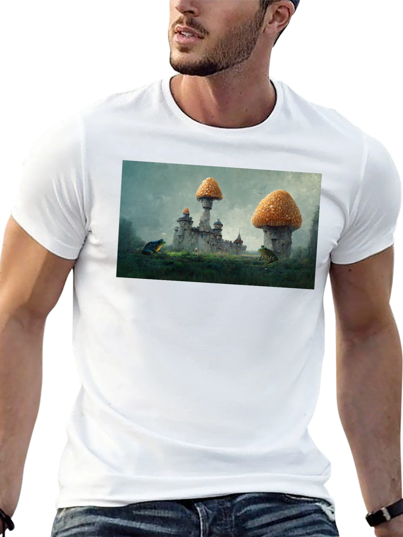 Mushroom Castle Black T-Shirt
