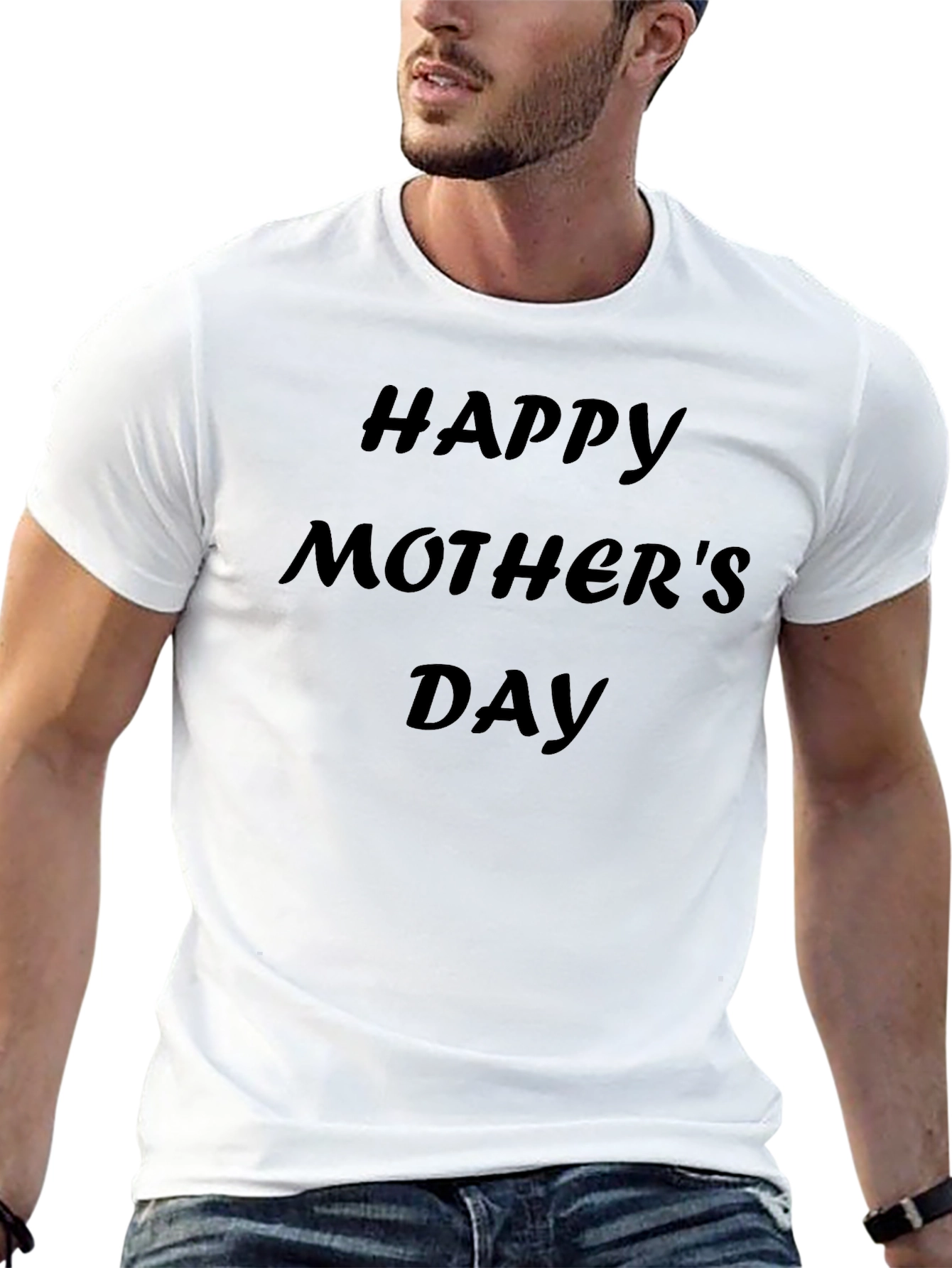 Happy Mothers Day T-Shirt - Black
