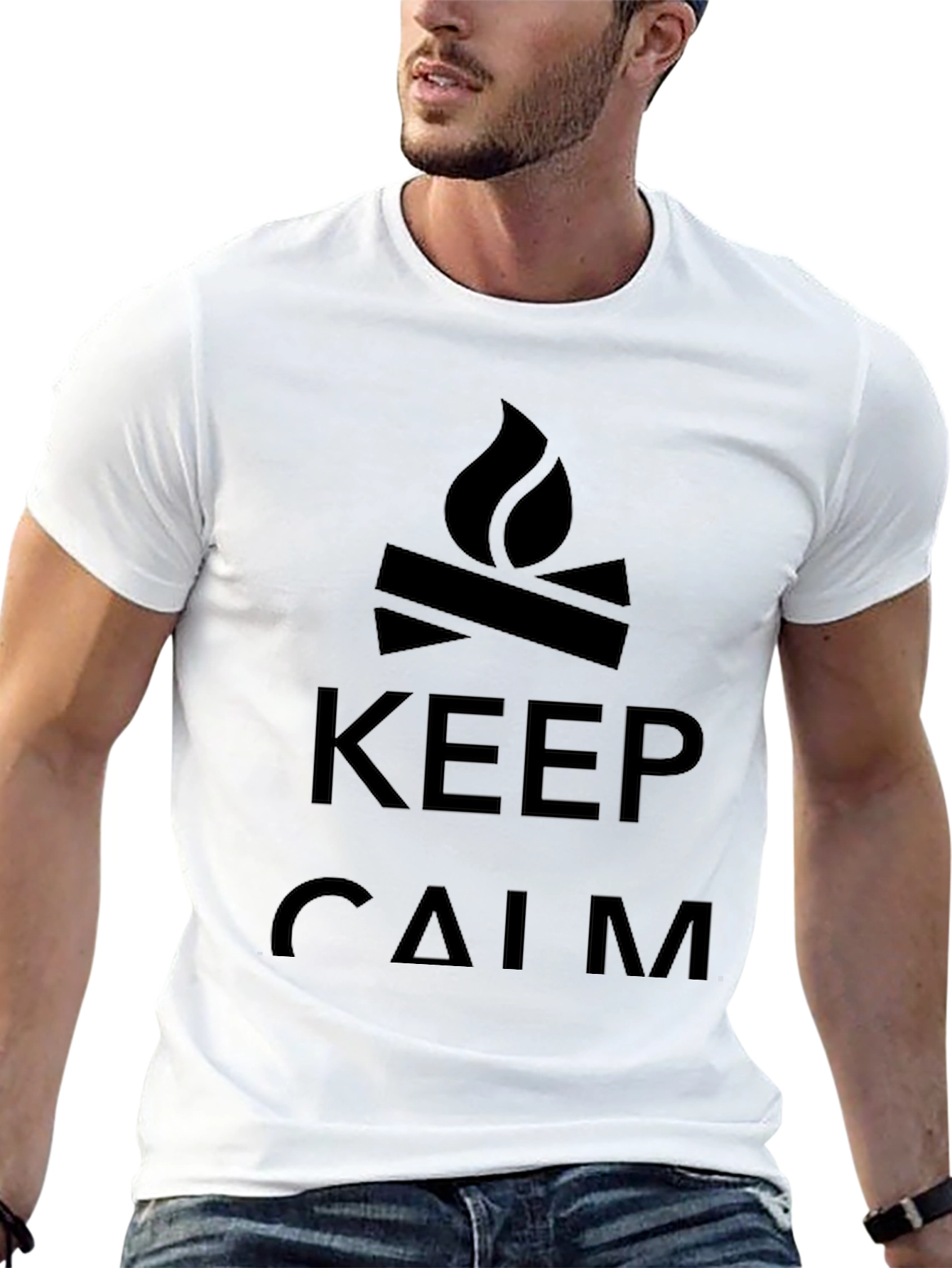 Keep Calm Camping T-Shirt - Black Graphic Tee