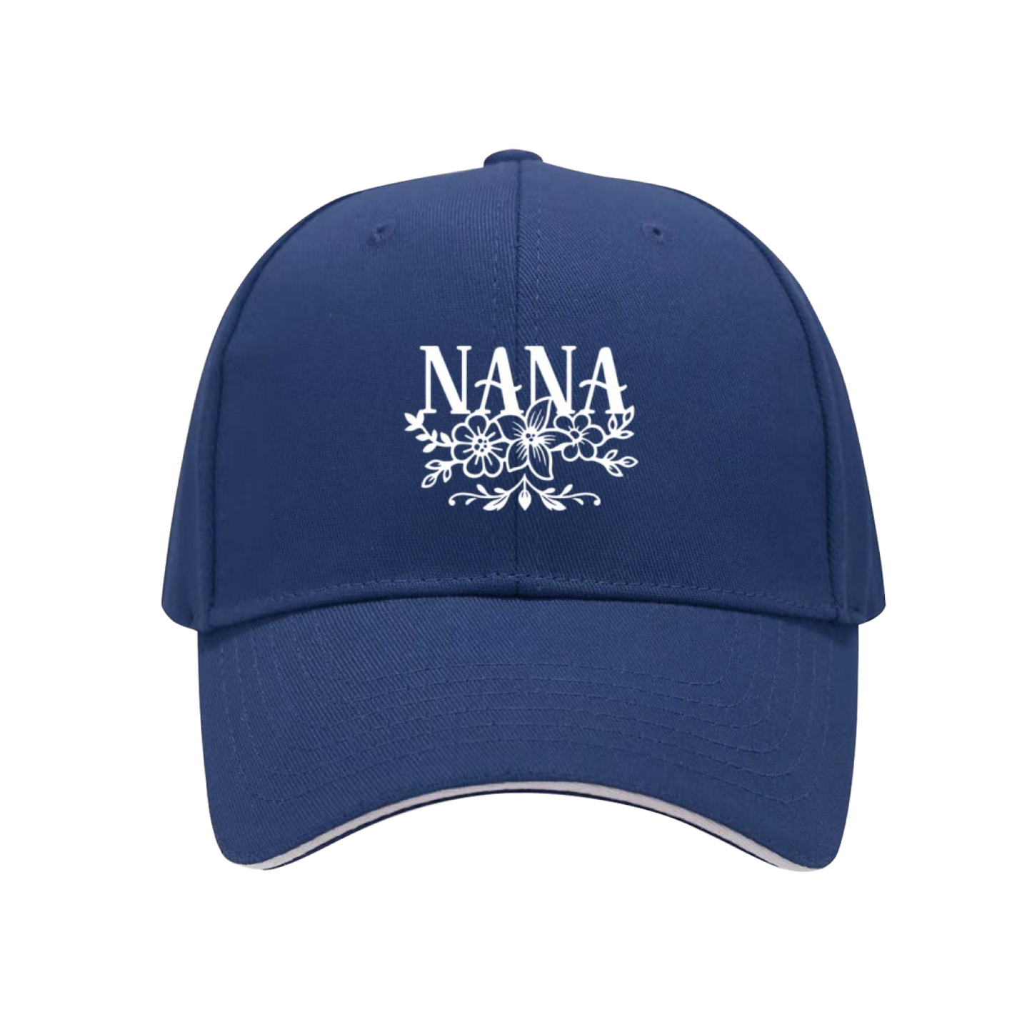 Floral NANA Soft Pink Sandwich Baseball Cap ¨C Grandma Gift Casual Sun Hat
