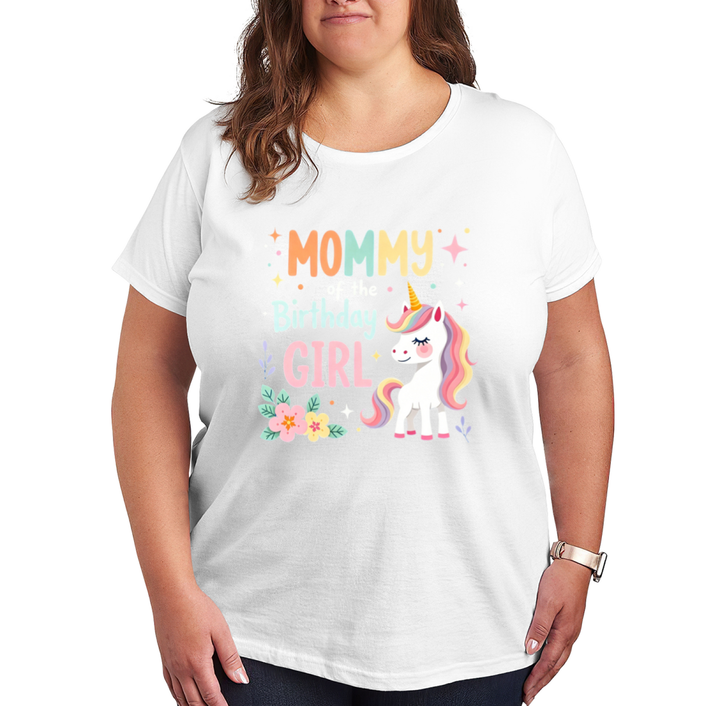 Mommy Of The Birthday Girl Unicorn Party T-Shirt