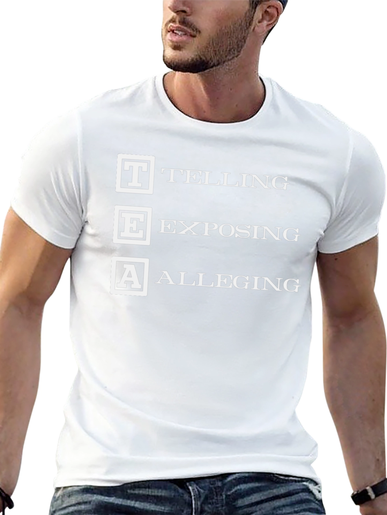 TEA Telling Exposing Alleging Black Graphic T-Shirt