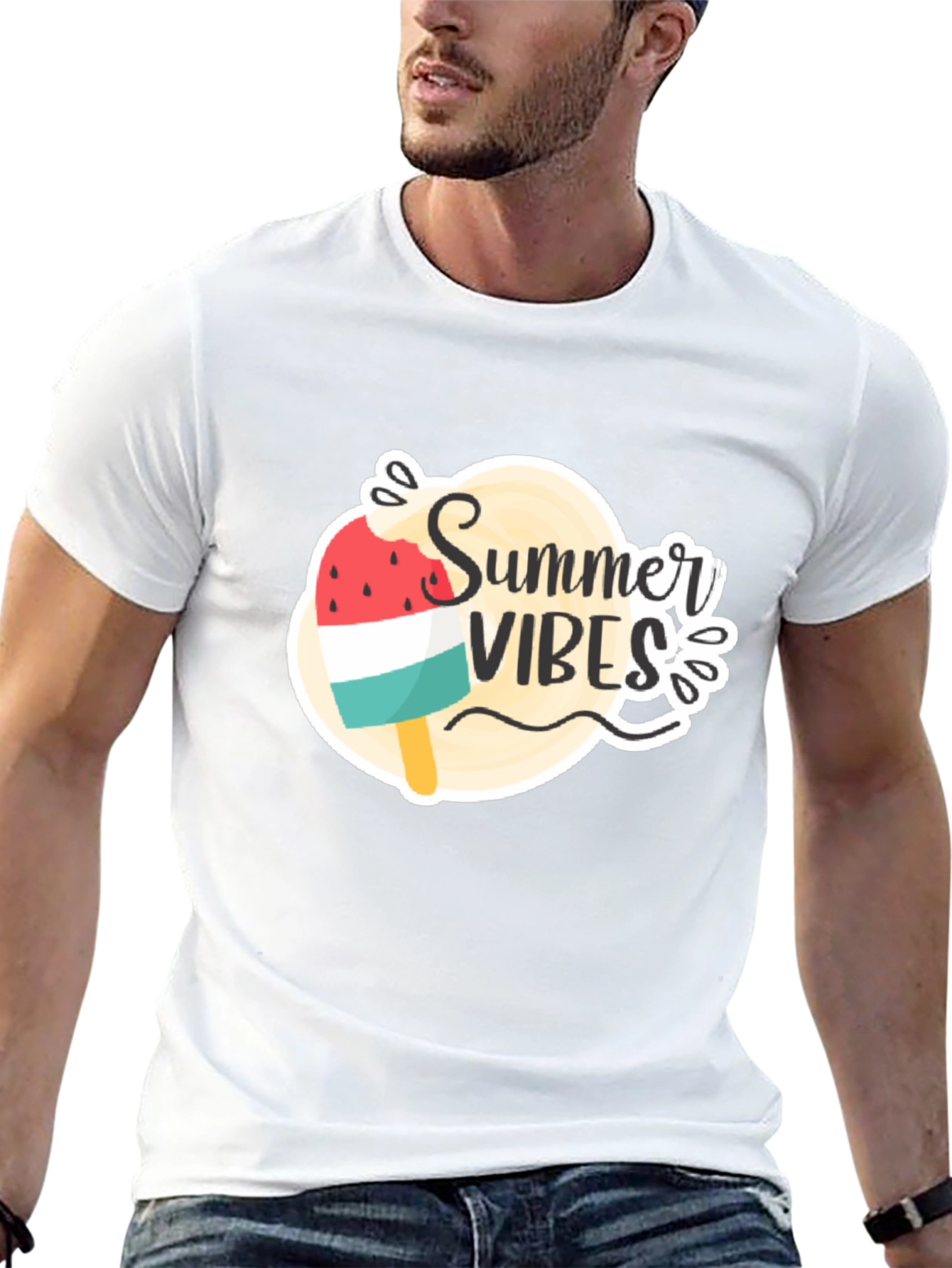 Summer Vibes Graphic Tee - Black