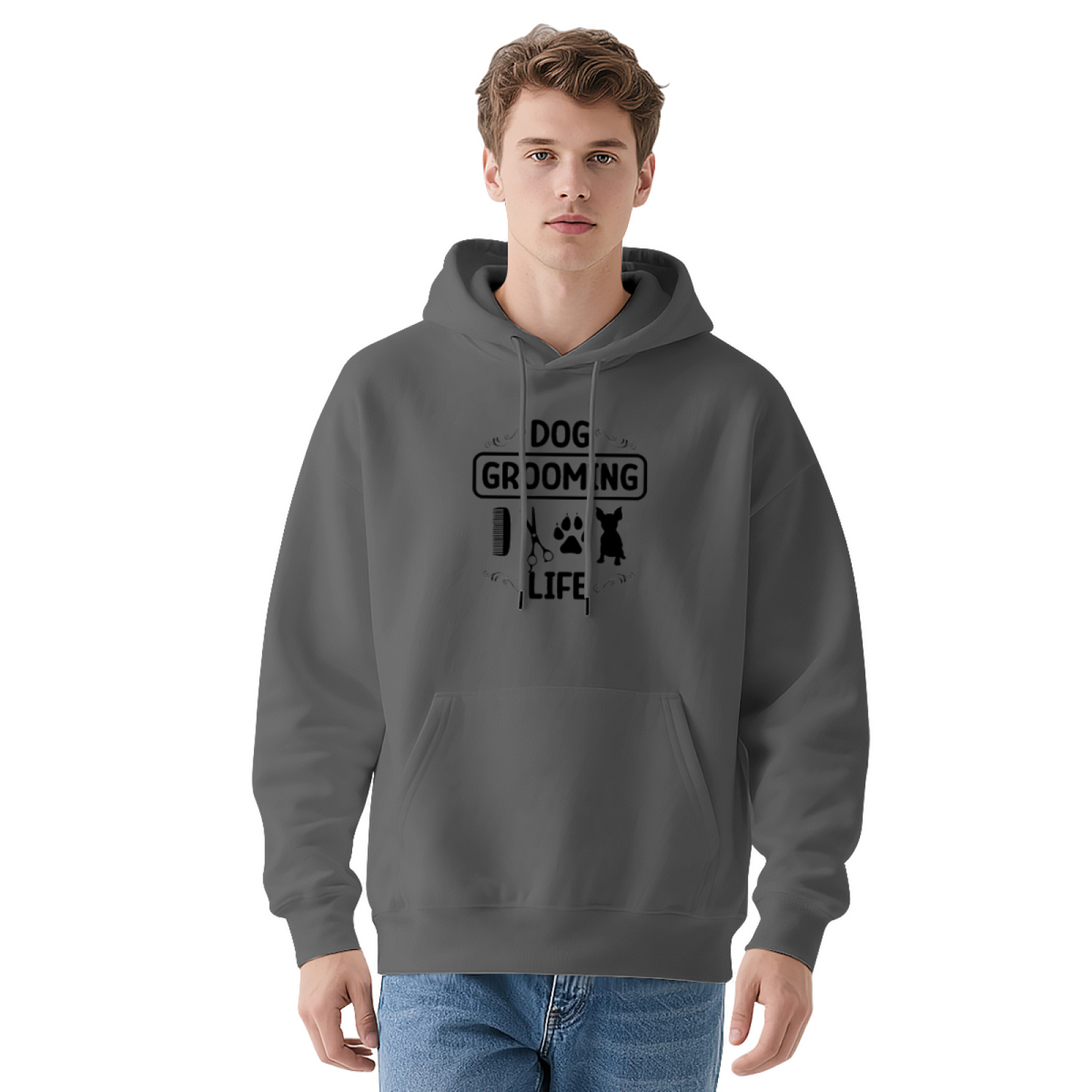 Dog Grooming Life Pet Lover White Unisex Hoodie, Extra Soft Comfort Fabric