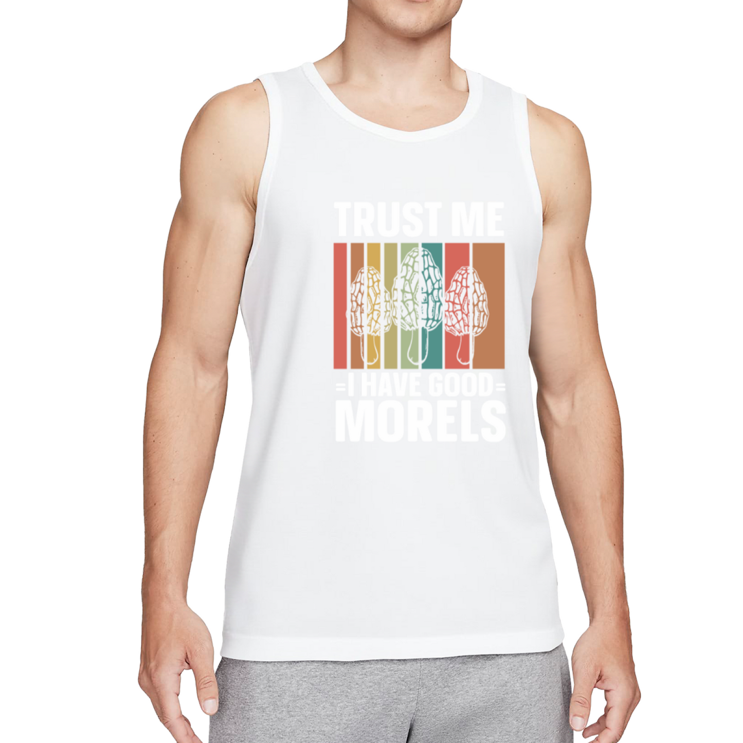 Retro Morel Mushroom Forager Funny Tank Top
