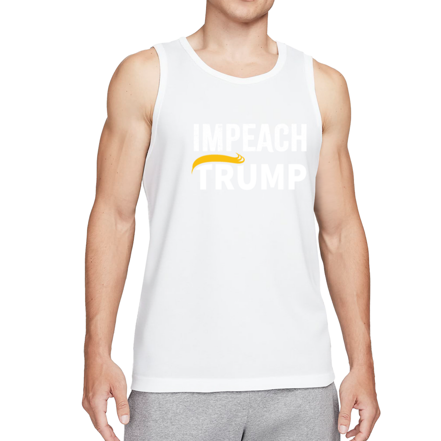 Impeach Trump Funny Political Graphic Men Tank Top
