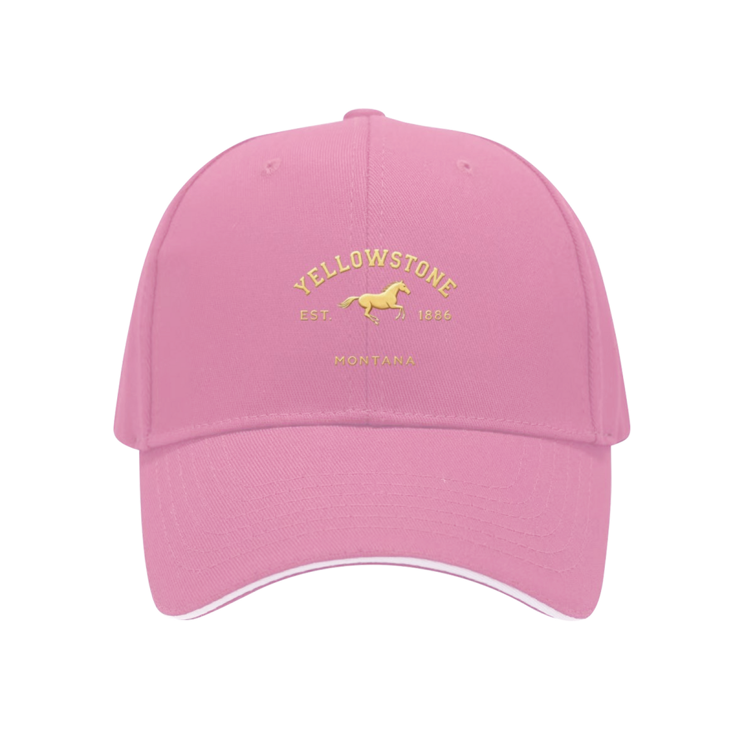Vintage Yellowstone EST.1886 Navy Sandwich Baseball Cap, Western Ranch Style Dad Hat