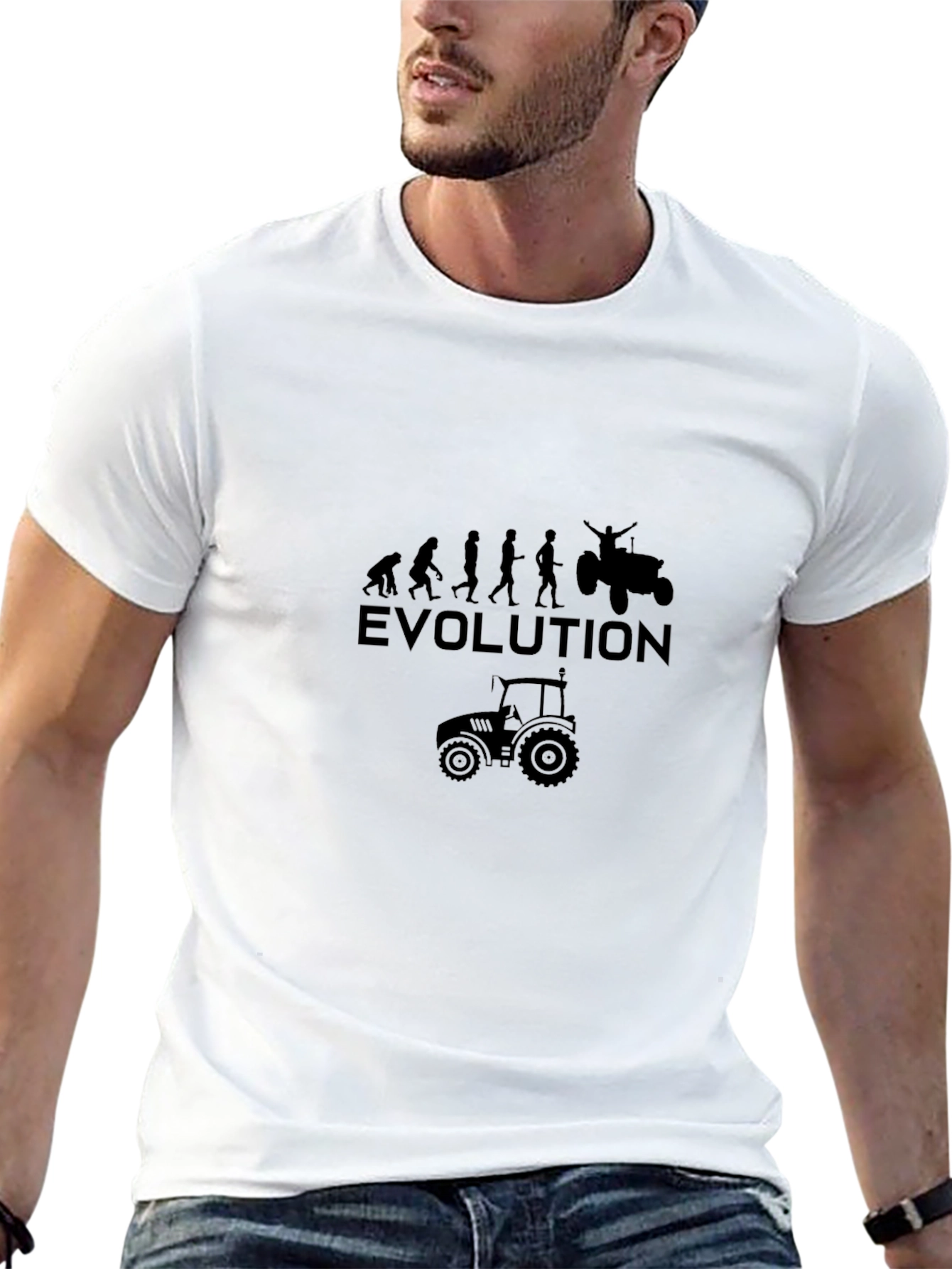 Evolution of Farming Black T-Shirt