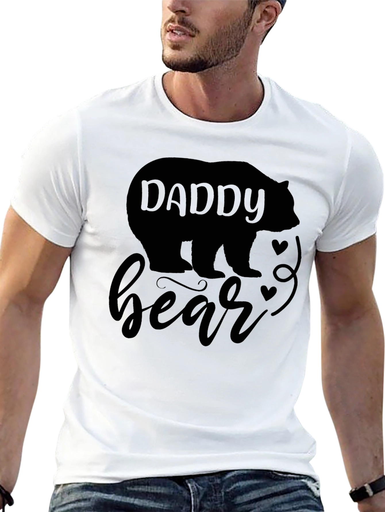 Daddy Bear Black T-Shirt - Fathers Day Gift Idea