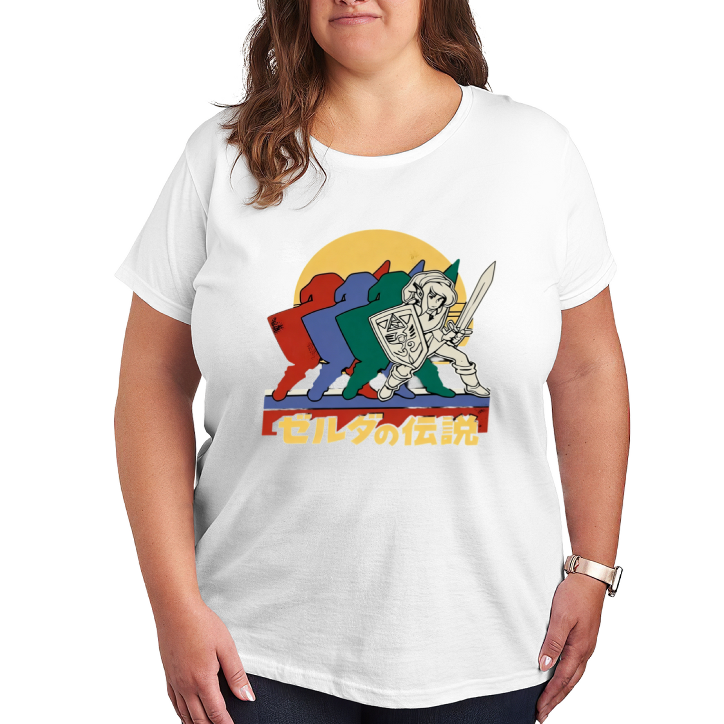 Vintage The Legend of Zelda Retro Game Graphic Plus Size Women Tee
