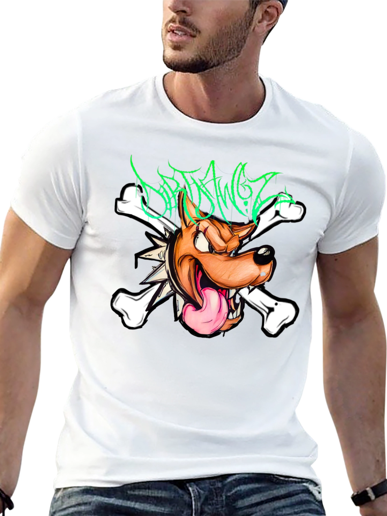 Dirty Dawgz T-Shirt - Edgy Cartoon Dog Graphic
