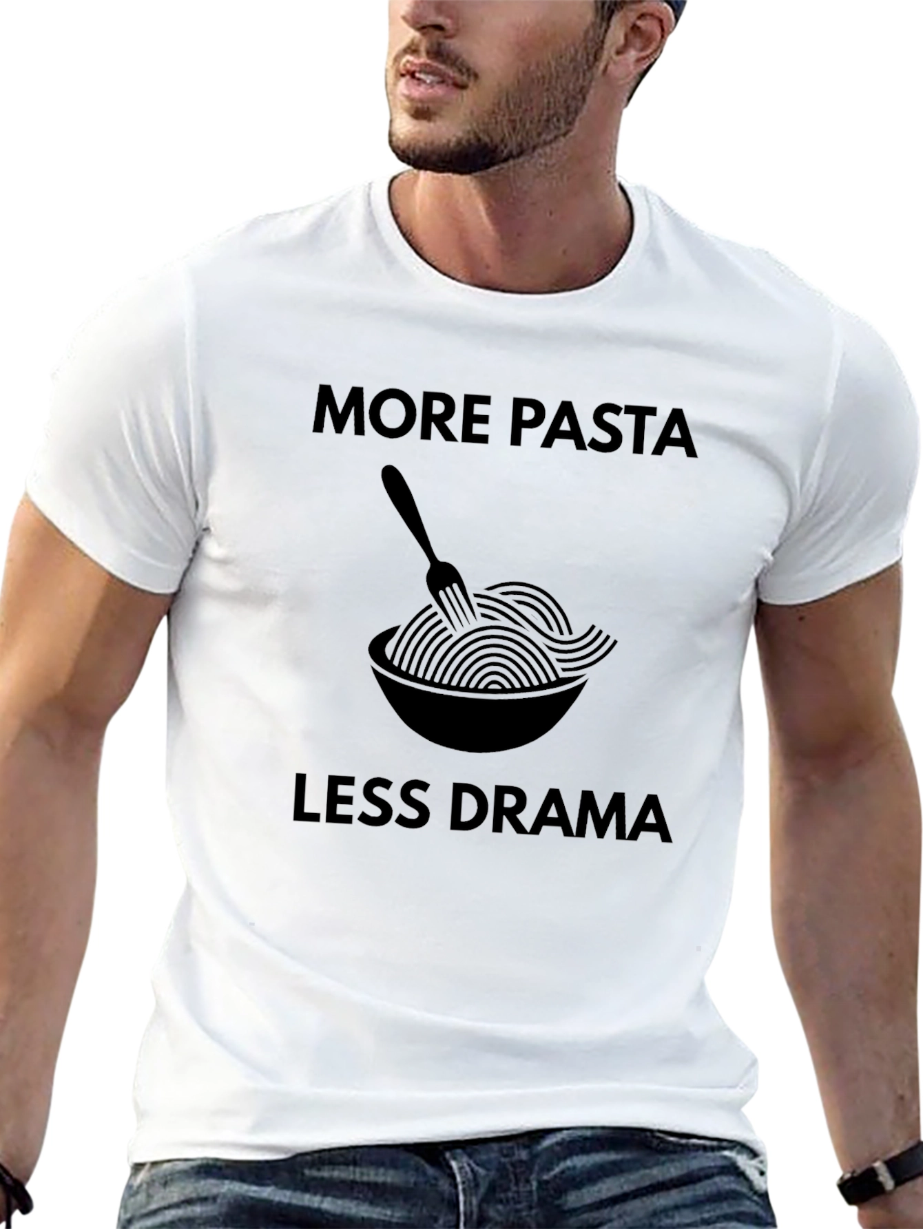More Pasta Less Drama Graphic T-Shirt