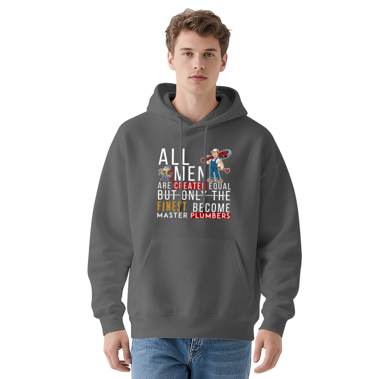 Master Plumber Quote Men Hoodie, Breathable Daily Comfort