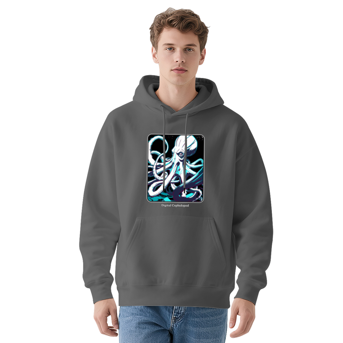 Neon Octopus Art Graphic Unisex Hoodie, Cozy Urban Wear