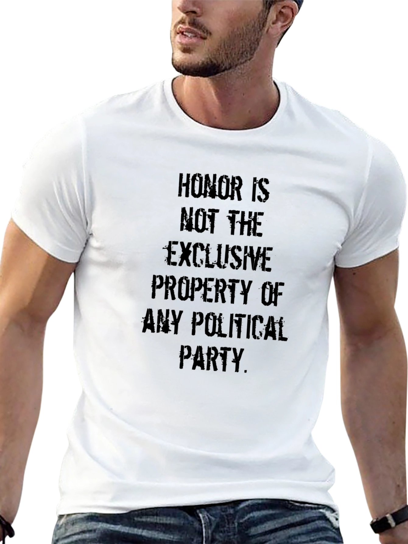 Honor Political Statement Black T-Shirt