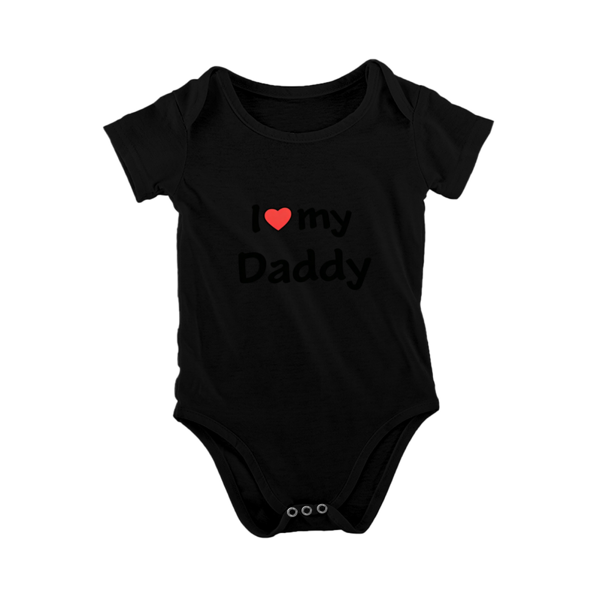 I Love My Daddy Heart Letter Dad Gift Baby Onesie