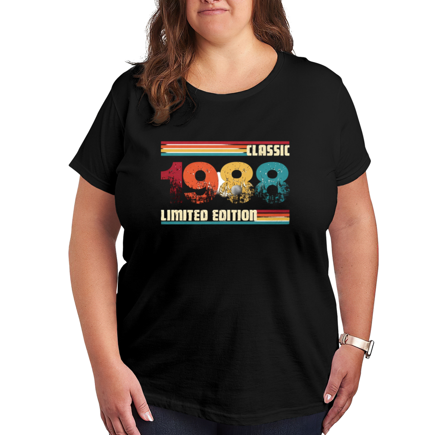 Retro Striped Classic 1988 Limited Edition Plus Tee
