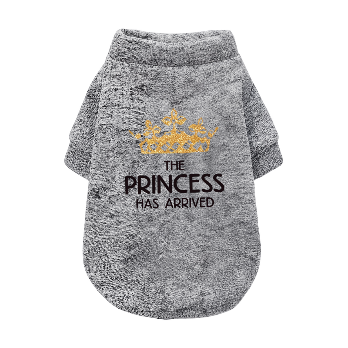 The Princess Has Arrived Golden Crown Pet Sweater