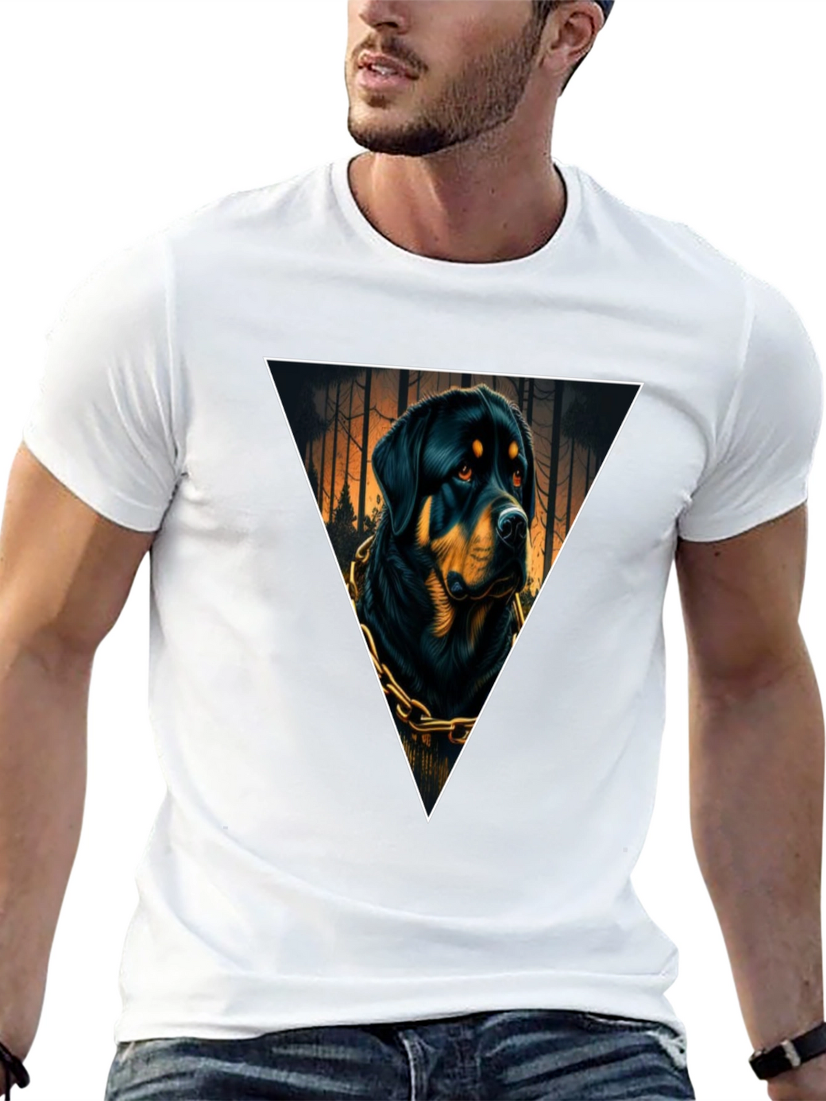 Rottweiler Triangle Graphic Tee