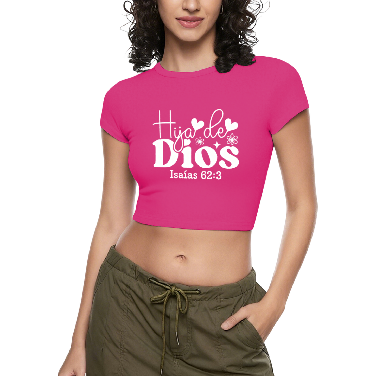 Crescent Moon Witch Gothic Hot Pink Halloween Crop Top