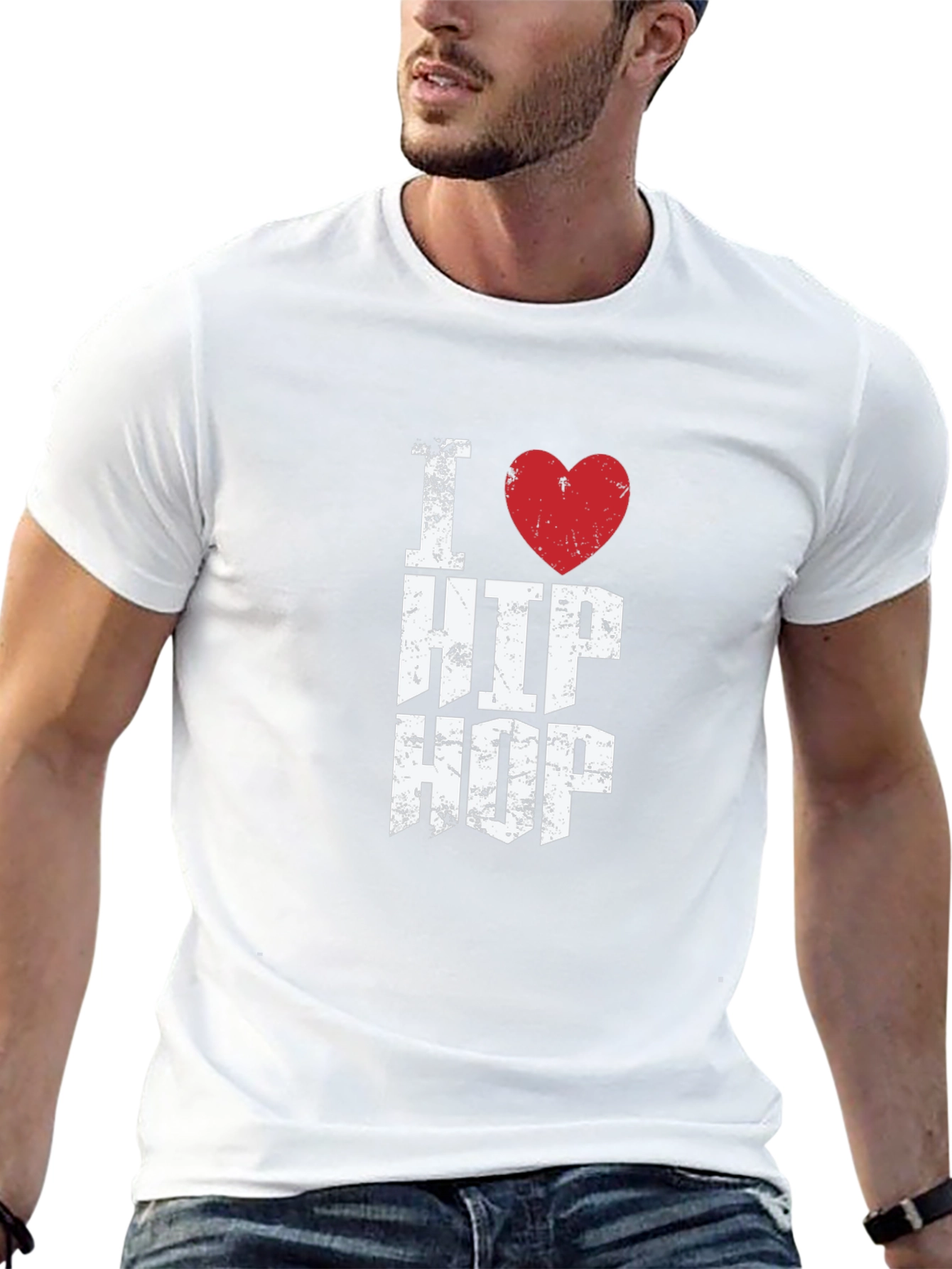 I Love Hip Hop Graphic Black T-Shirt