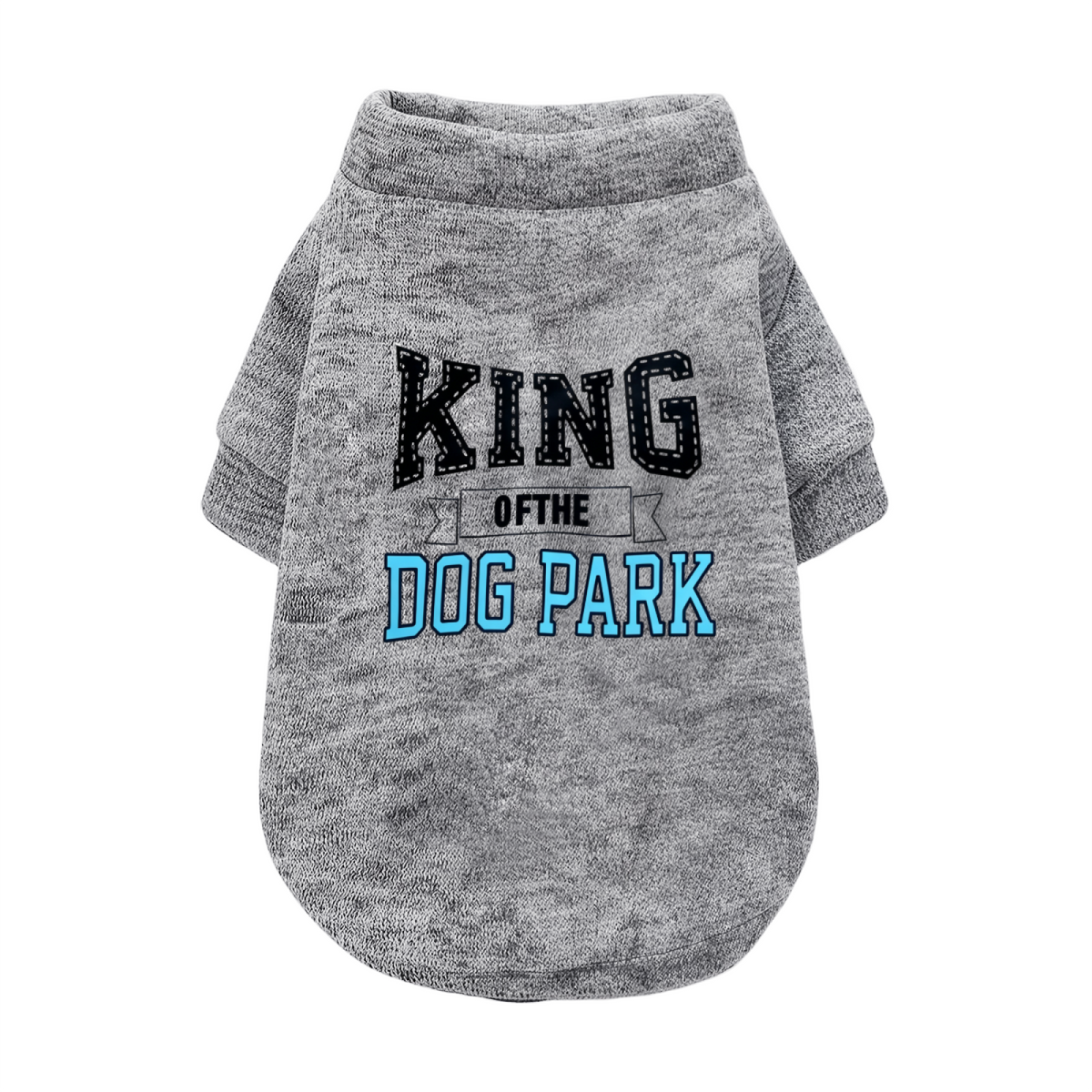 King Of The Dog Park Retro Letter White Puppy Warm Cardigan