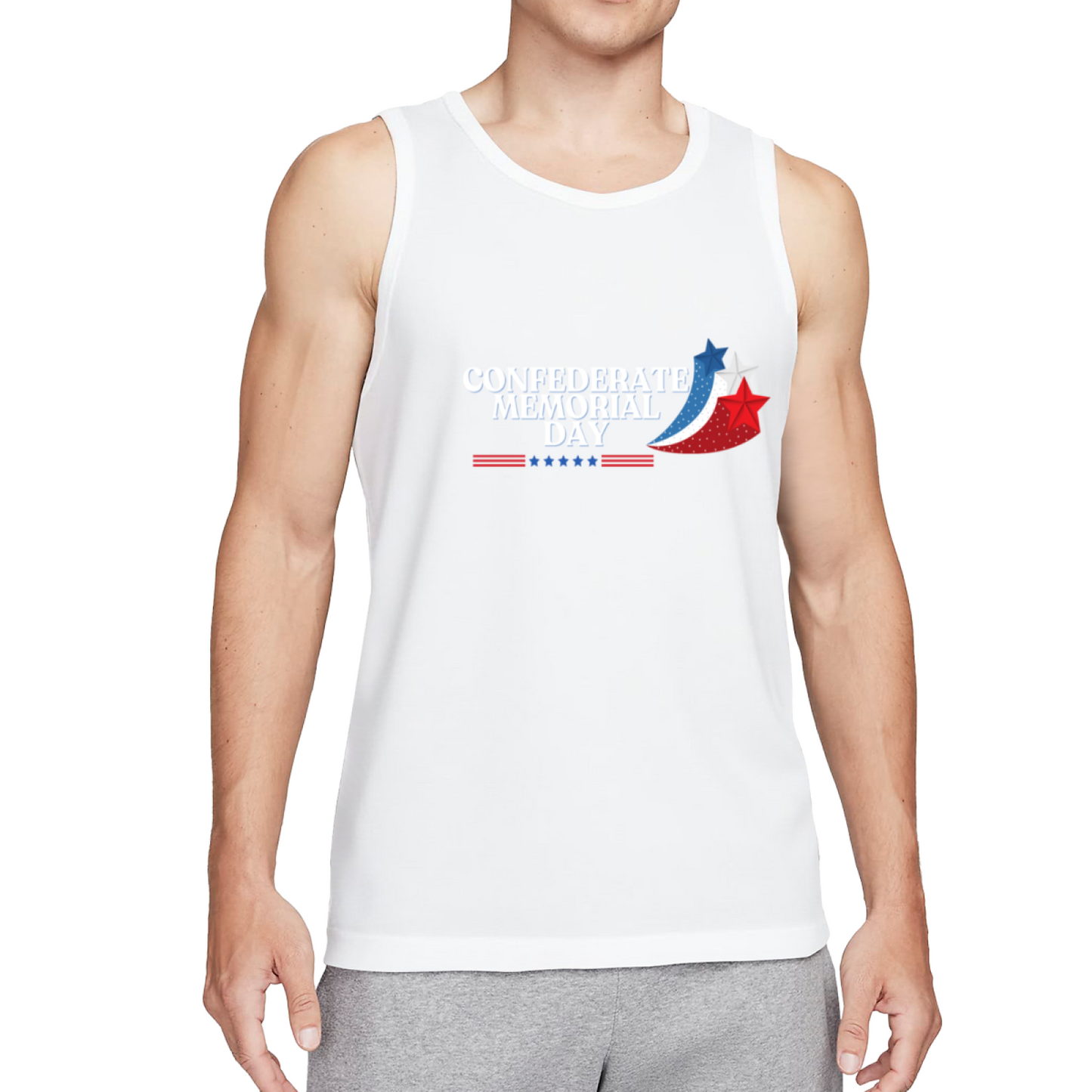 Confederate Memorial Day Star Flag Vintage Tank