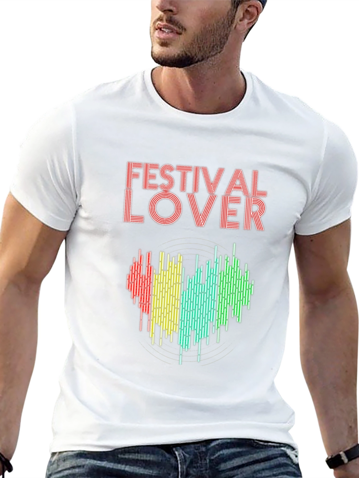 Festival Lover Heartbeat T-Shirt - Music Event Tee