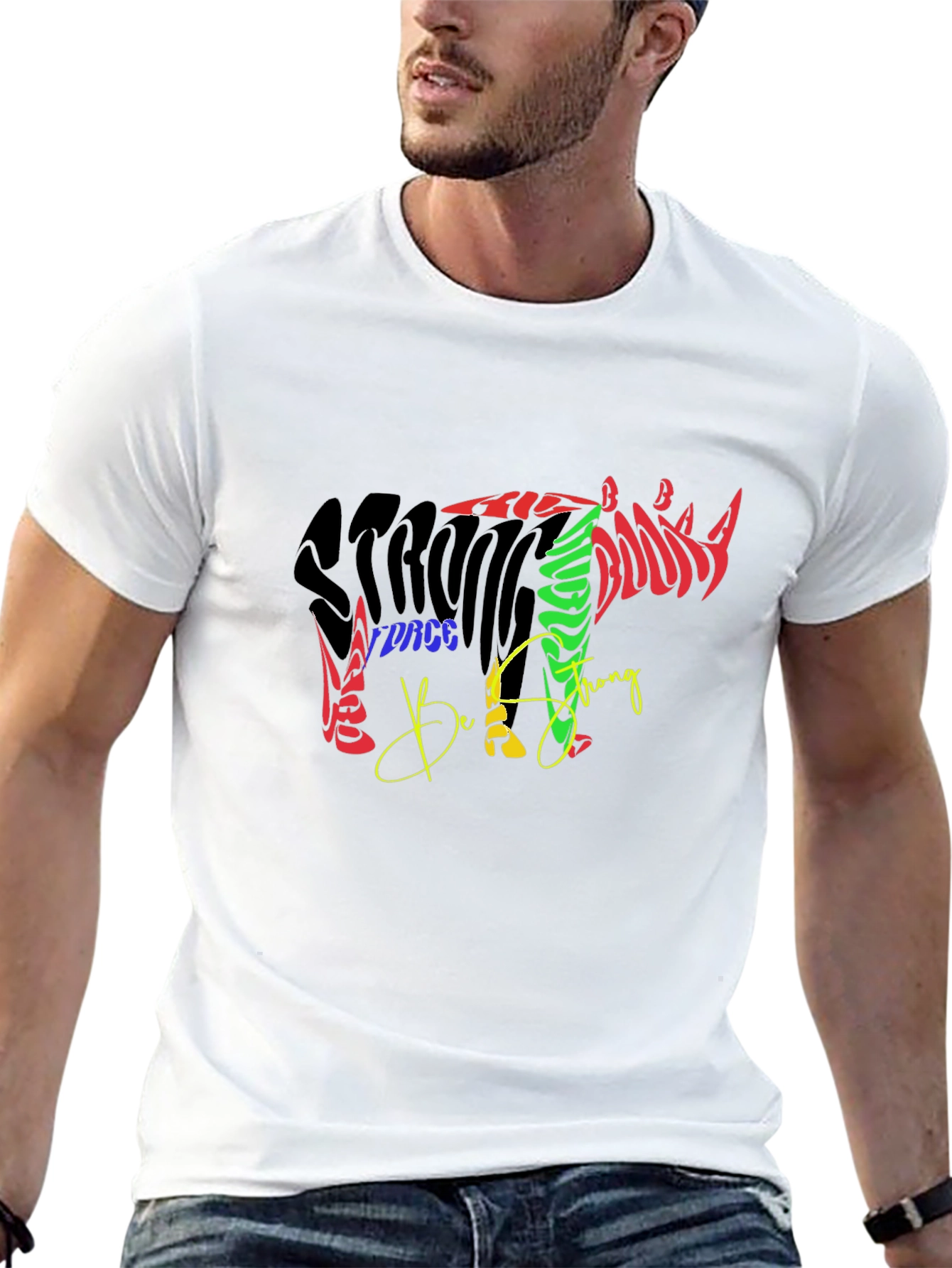 Strong Rhino Graphic T-Shirt