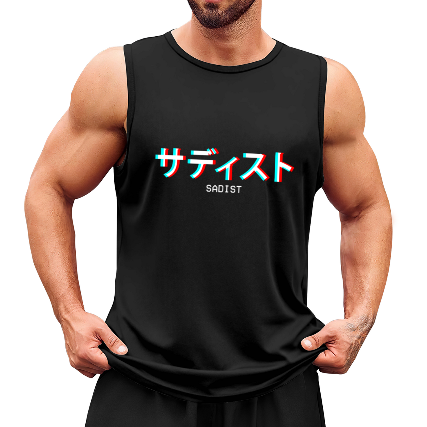 Glitch Japanese Sadist Streetwear Men¡¯s Tank Shirt