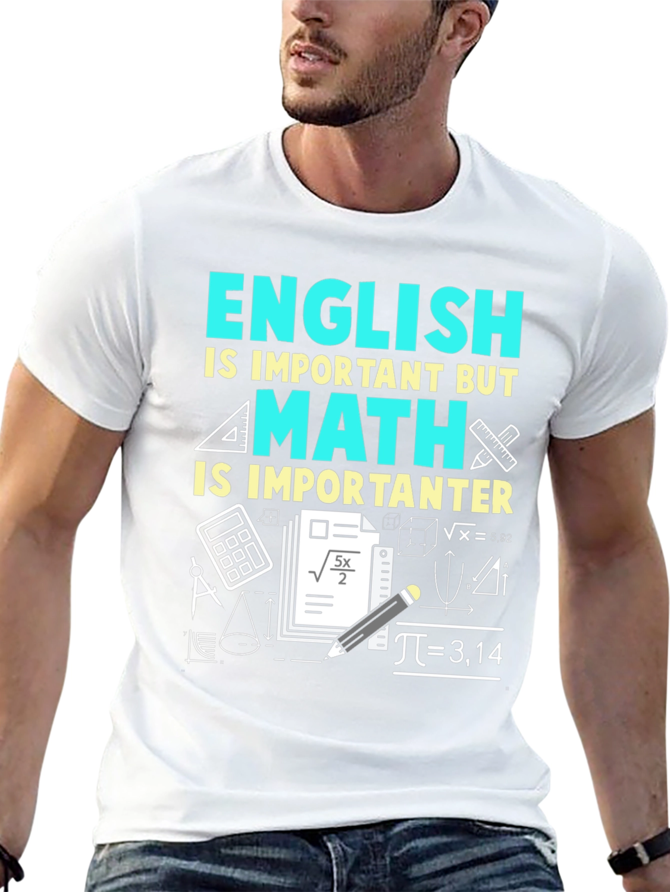 Math Is Importanter T-Shirt - Black Cotton Blend