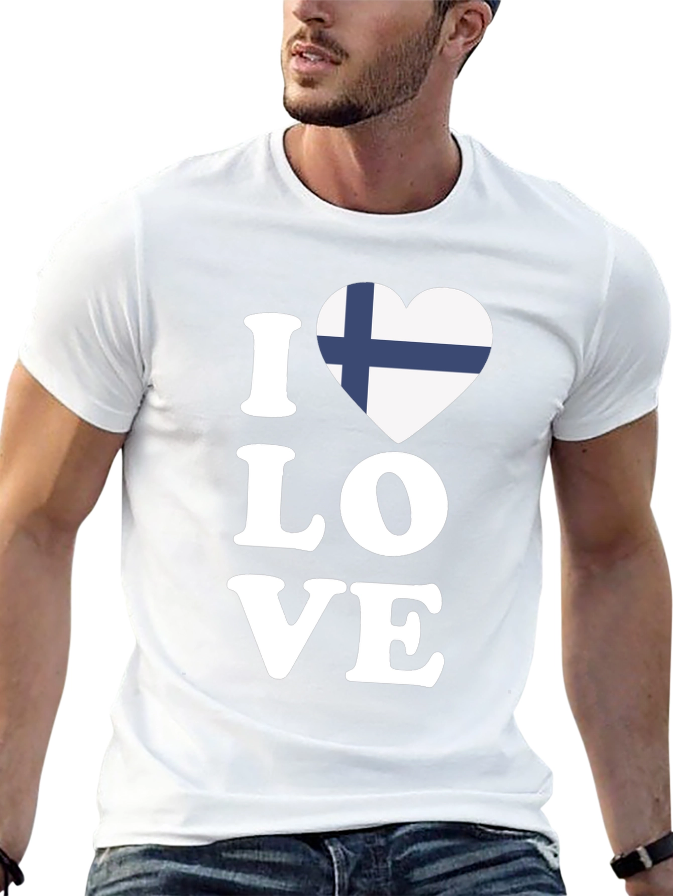I Love Finland Flag Heart T-Shirt