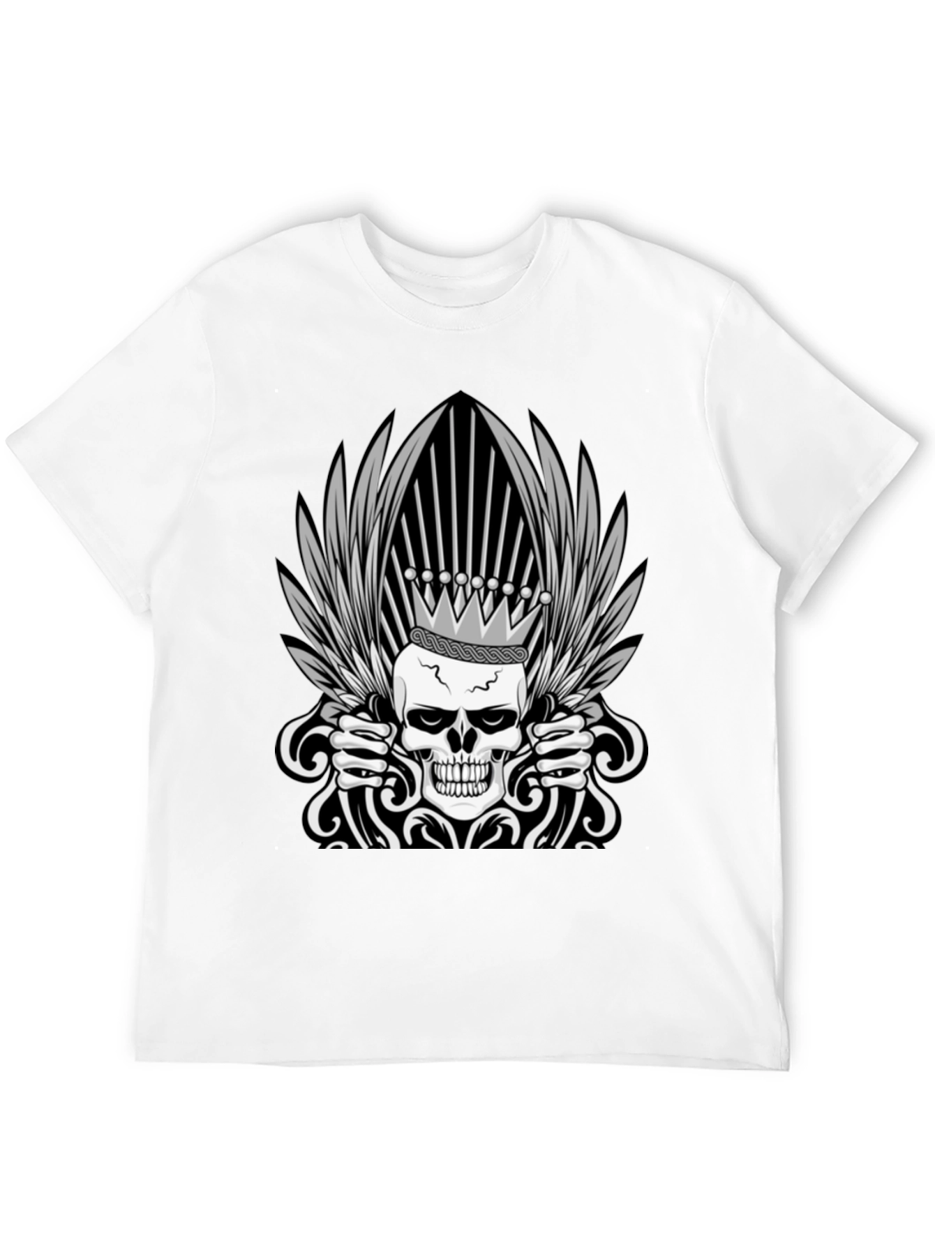 Skull Crown T-Shirt - Edgy Graphic Tee