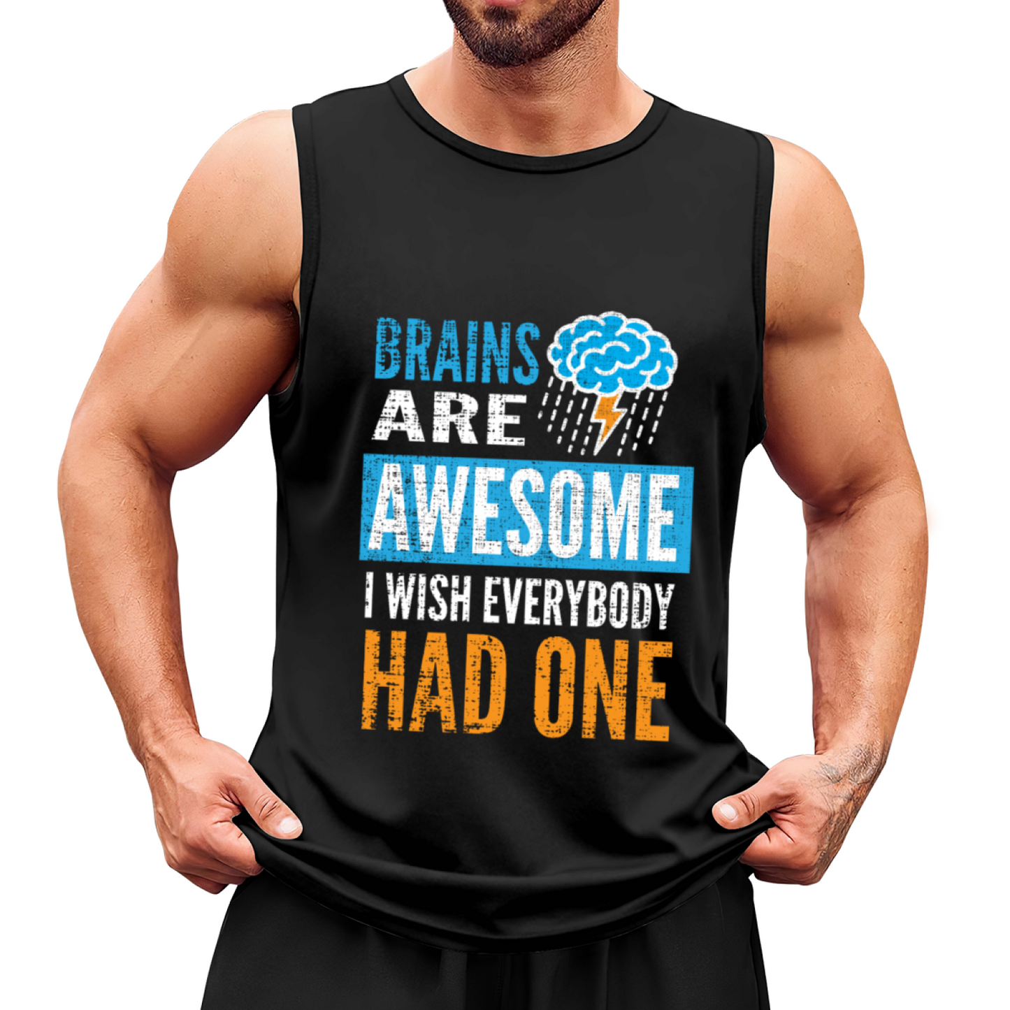 Brains Are Awesome Funny Sarcastic Graphic Sleeveless Top