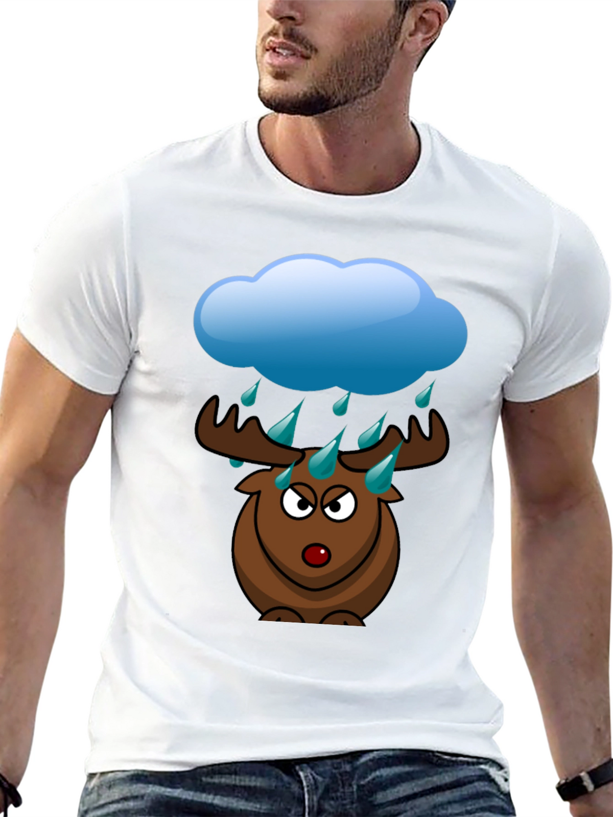 Moose in the Rain Graphic Tee